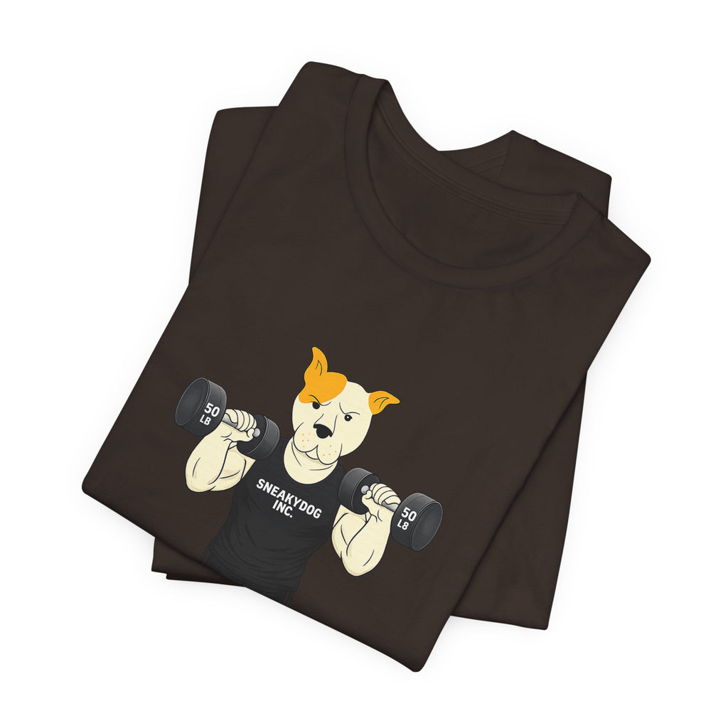 Sneakydog Inc. Workout Black Graphic — Vintage Short Sleeve T-Shirt