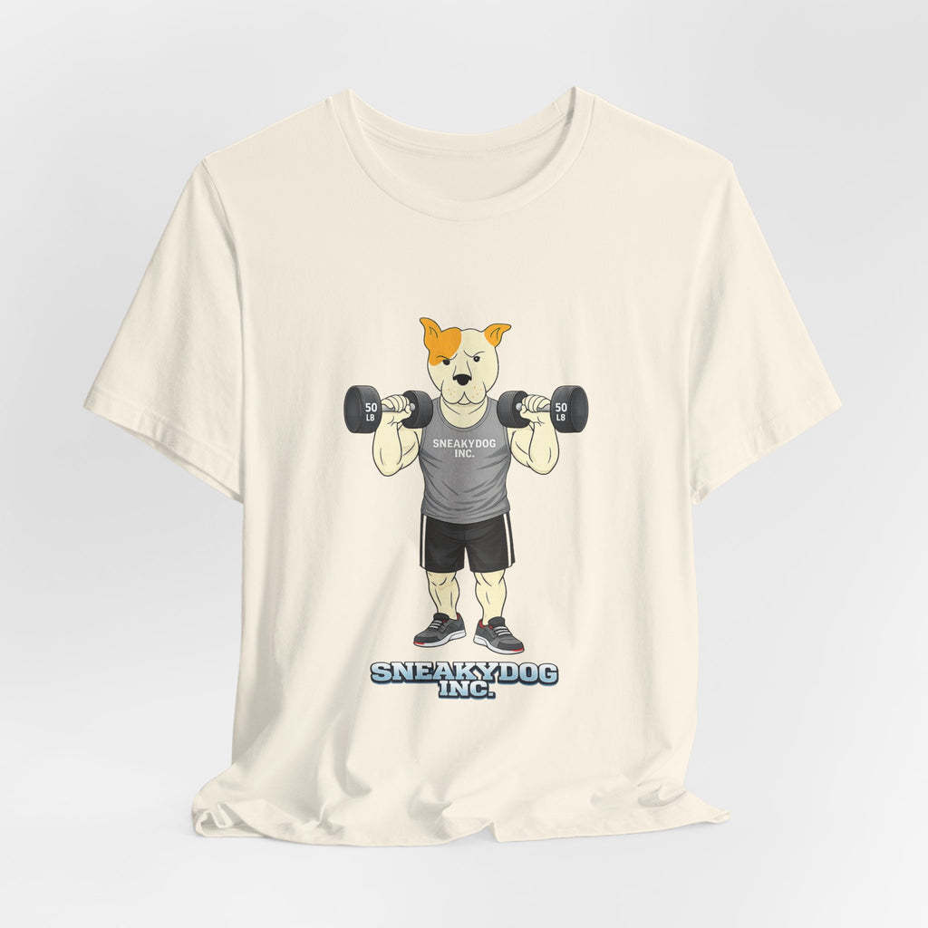 Sneakydog Inc. Workout Grey Graphic — Vintage Short Sleeve T-Shirt