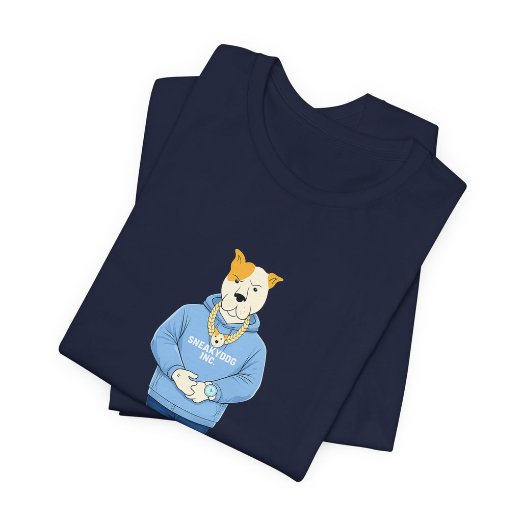 Sneakydog Inc. Carolina Blue Hoodie Graphic Tee — Vintage Short Sleeve T-Shirt