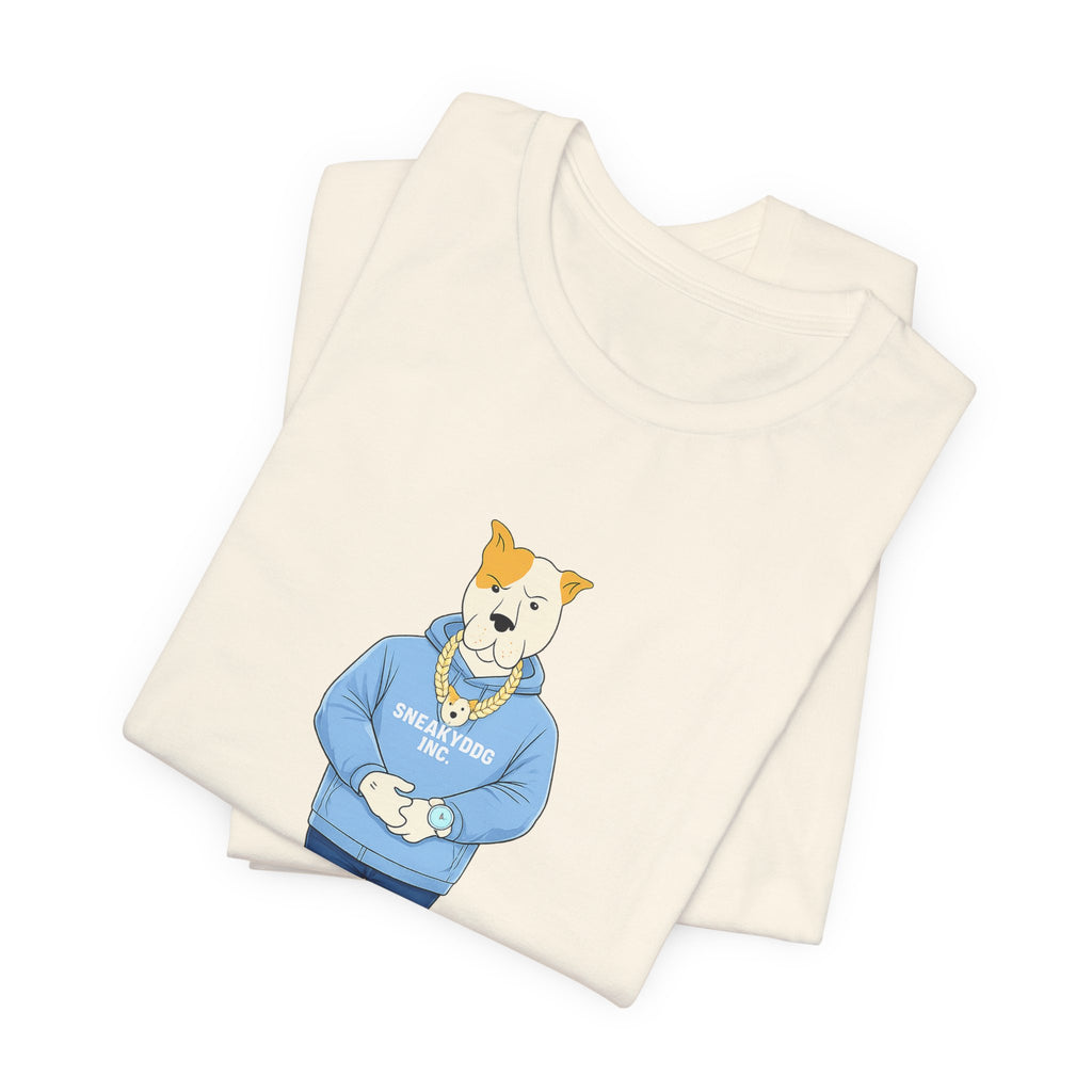Sneakydog Inc. Carolina Blue Hoodie Graphic Tee — Vintage Short Sleeve T-Shirt