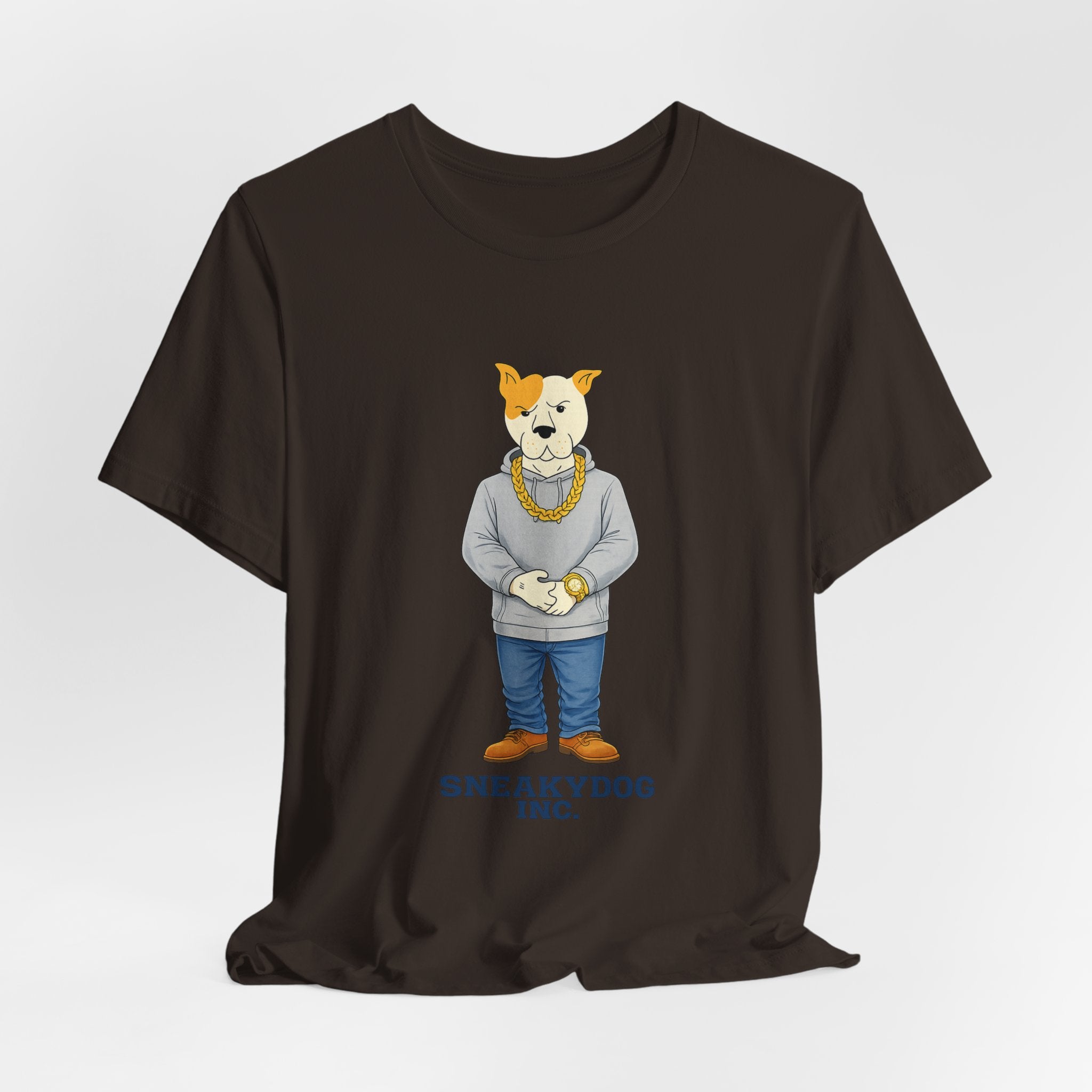 Sneakydog Inc. Grey Hoodie — Vintage Short Sleeve T-Shirt