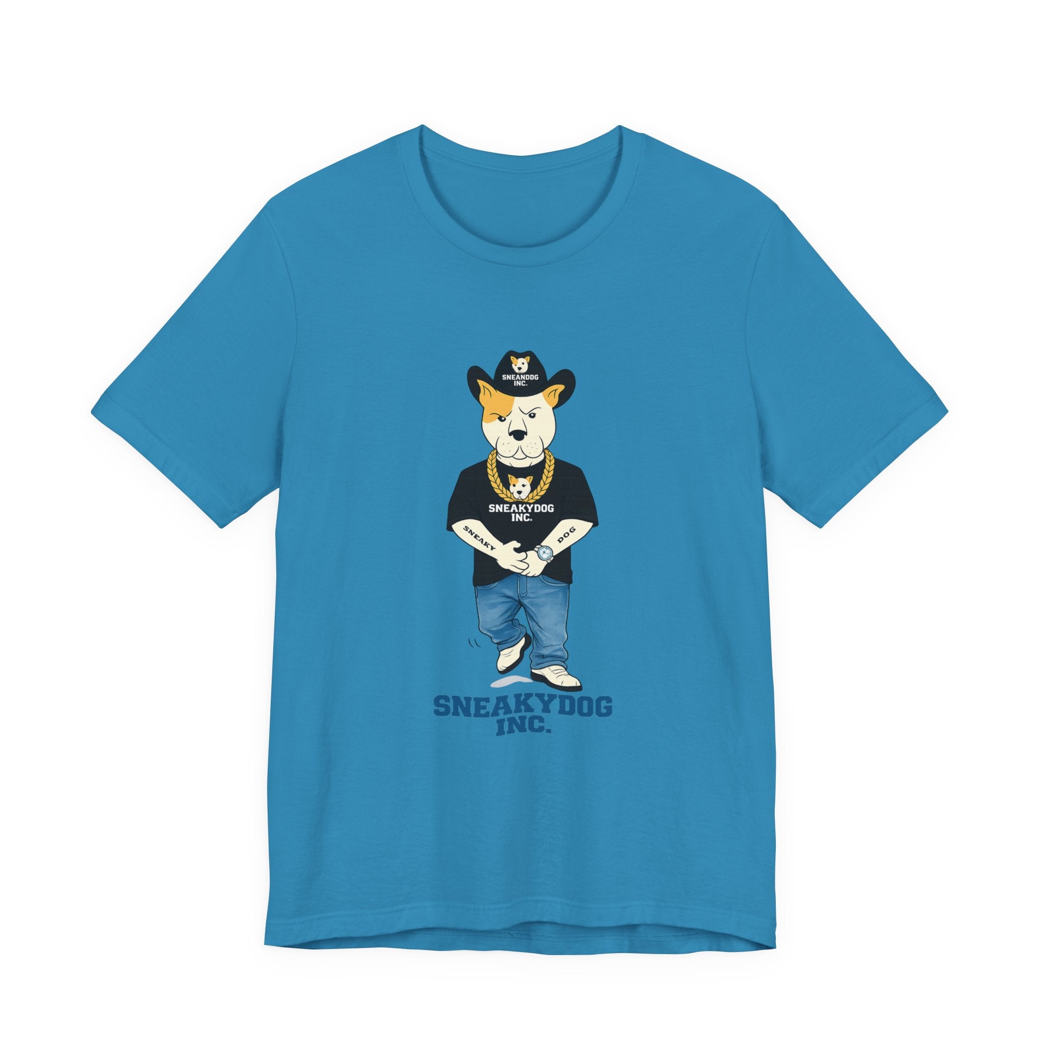 Sneakydog Inc. Cowboy Black Graphic — Vintage Short Sleeve T-Shirt