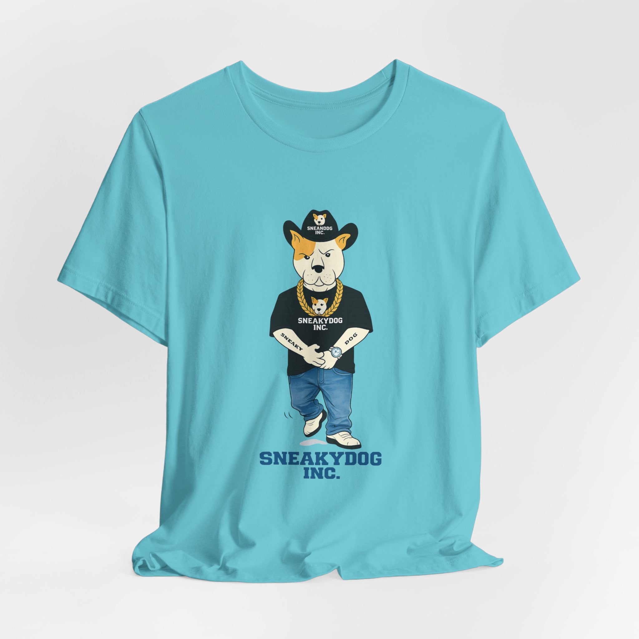 Sneakydog Inc. Cowboy Black Graphic — Vintage Short Sleeve T-Shirt
