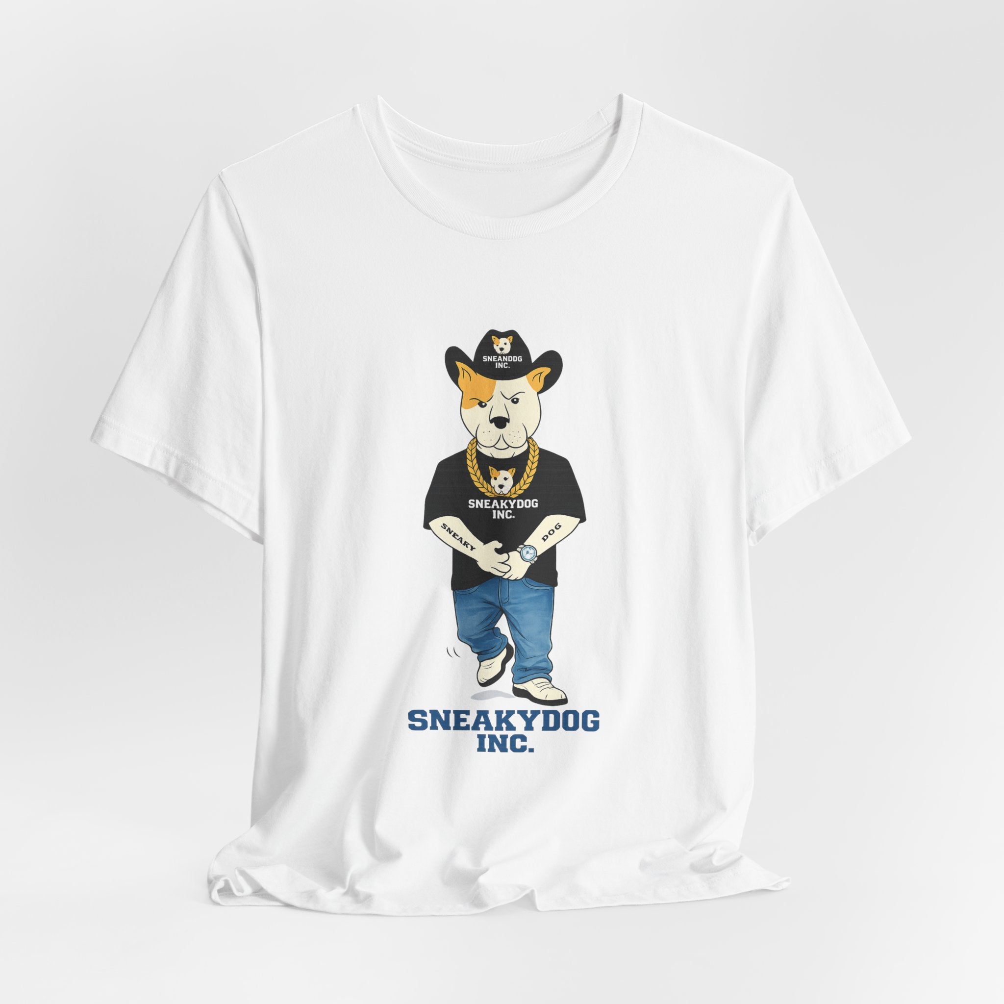 Sneakydog Inc. Cowboy Black Graphic — Vintage Short Sleeve T-Shirt