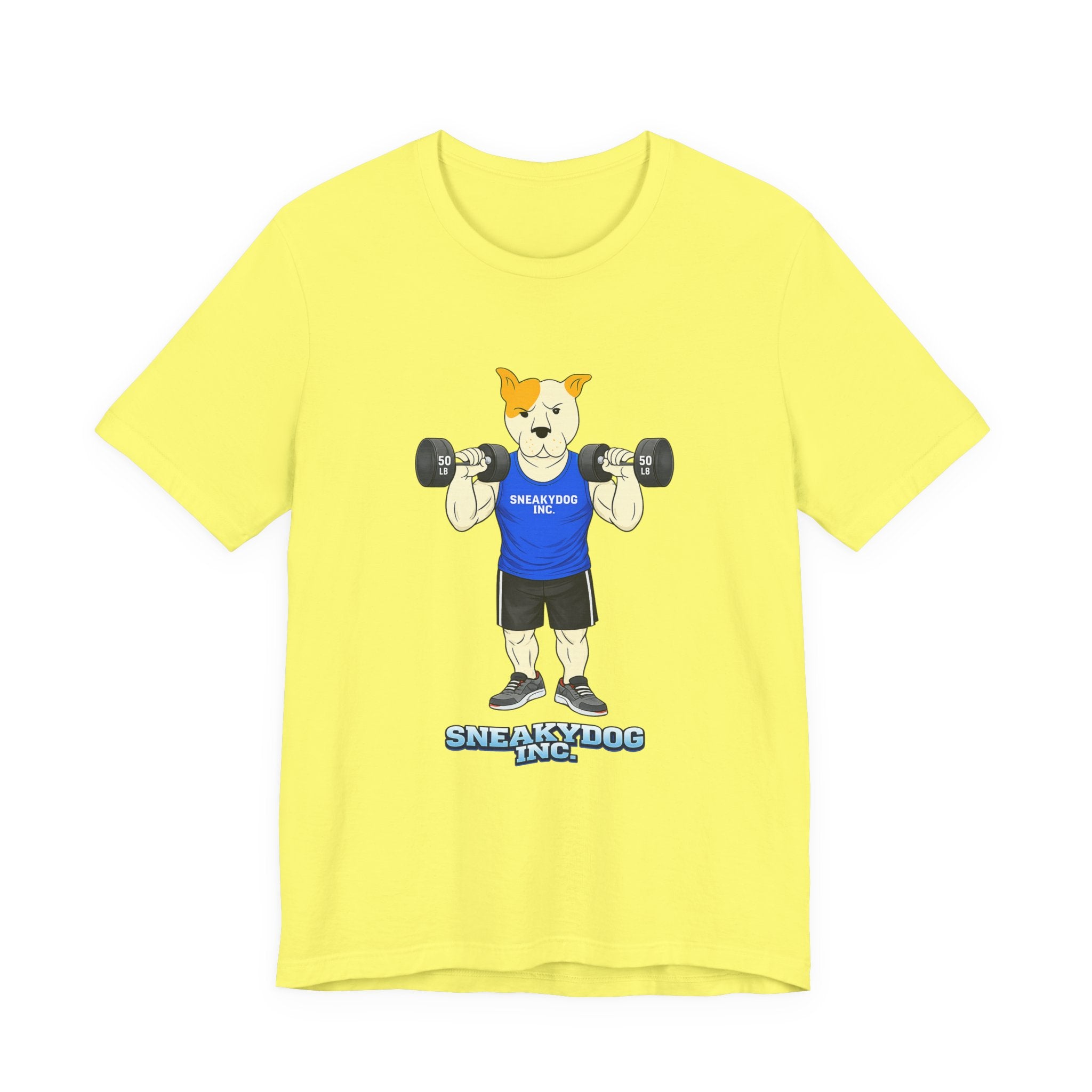 Sneakydog Inc. Workout Blue Graphic — Vintage Short Sleeve T-Shirt