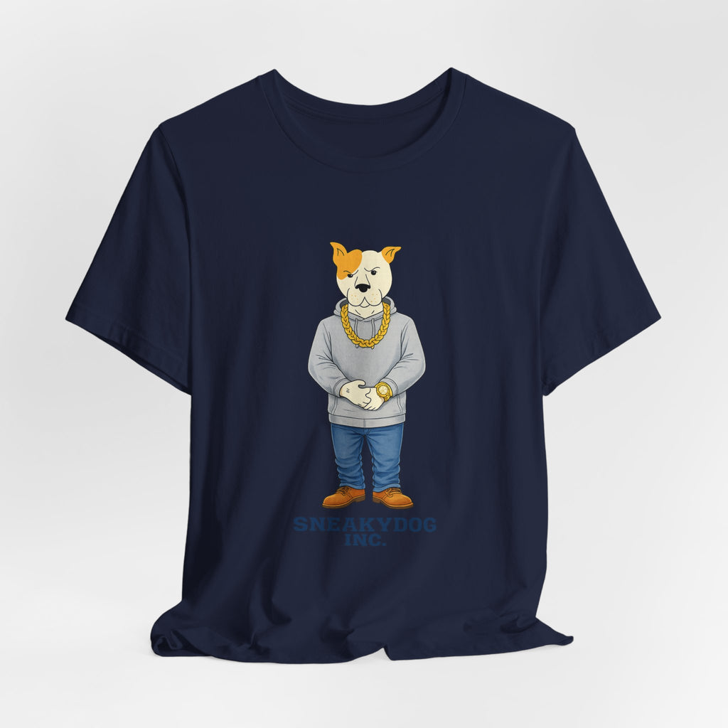 Sneakydog Inc. Grey Hoodie — Vintage Short Sleeve T-Shirt