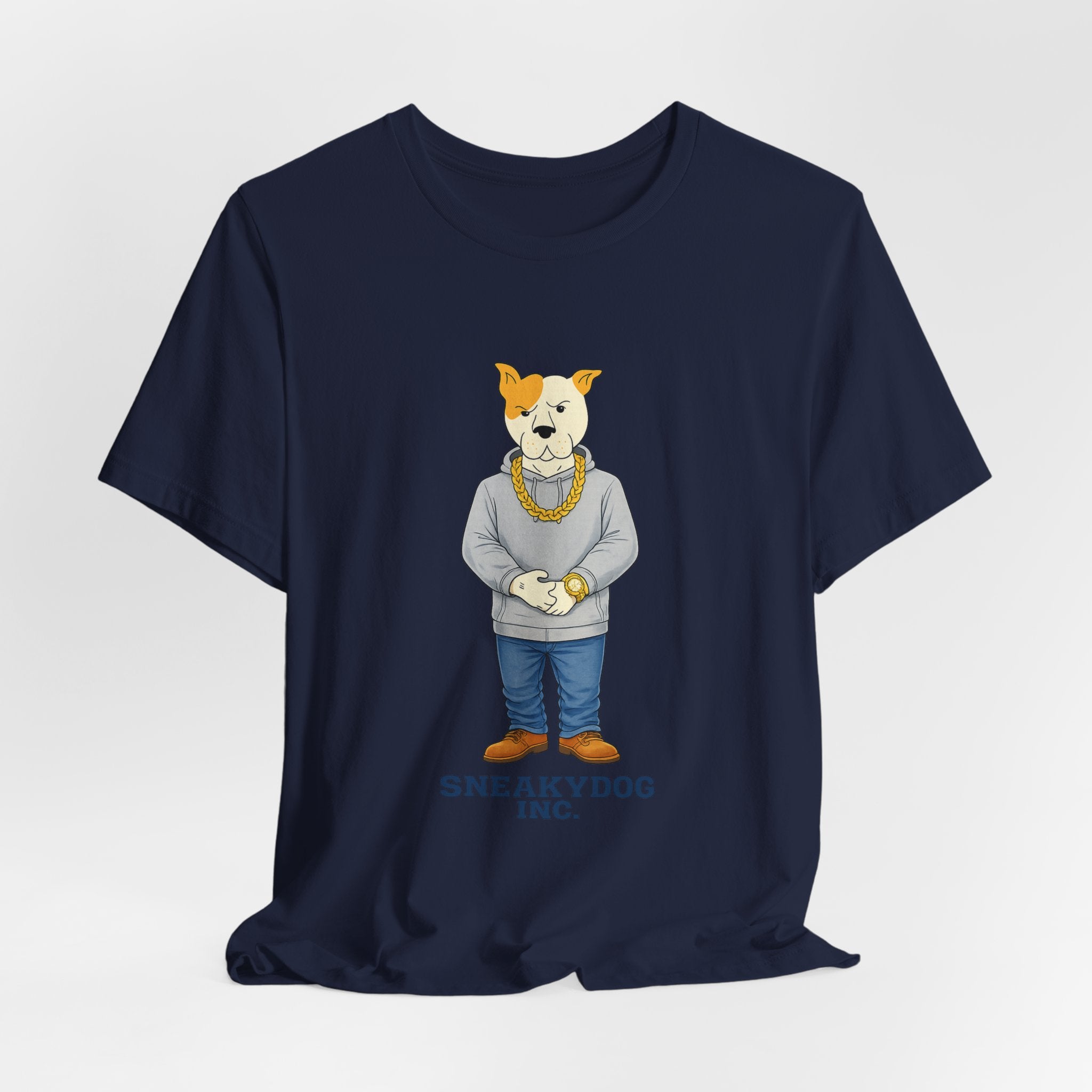 Sneakydog Inc. Grey Hoodie — Vintage Short Sleeve T-Shirt