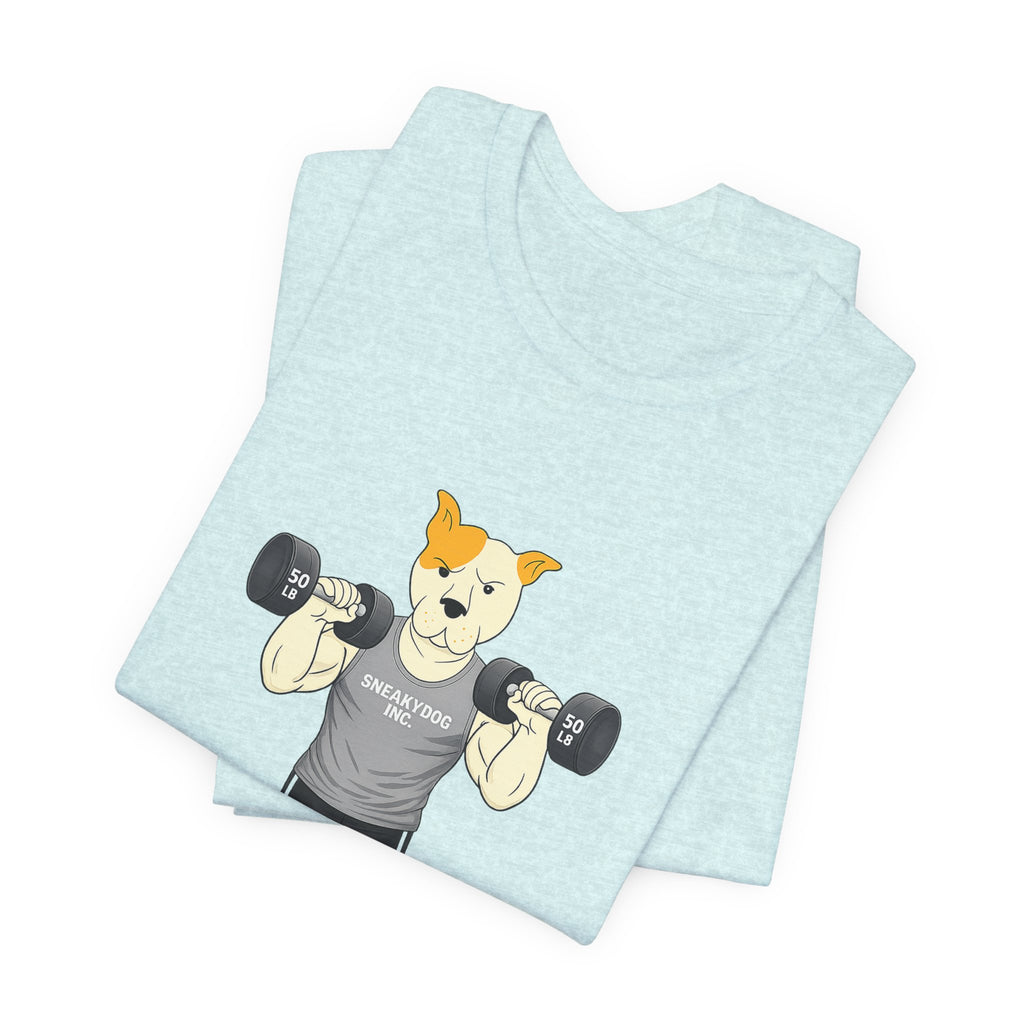 Sneakydog Inc. Workout Grey Graphic — Vintage Short Sleeve T-Shirt