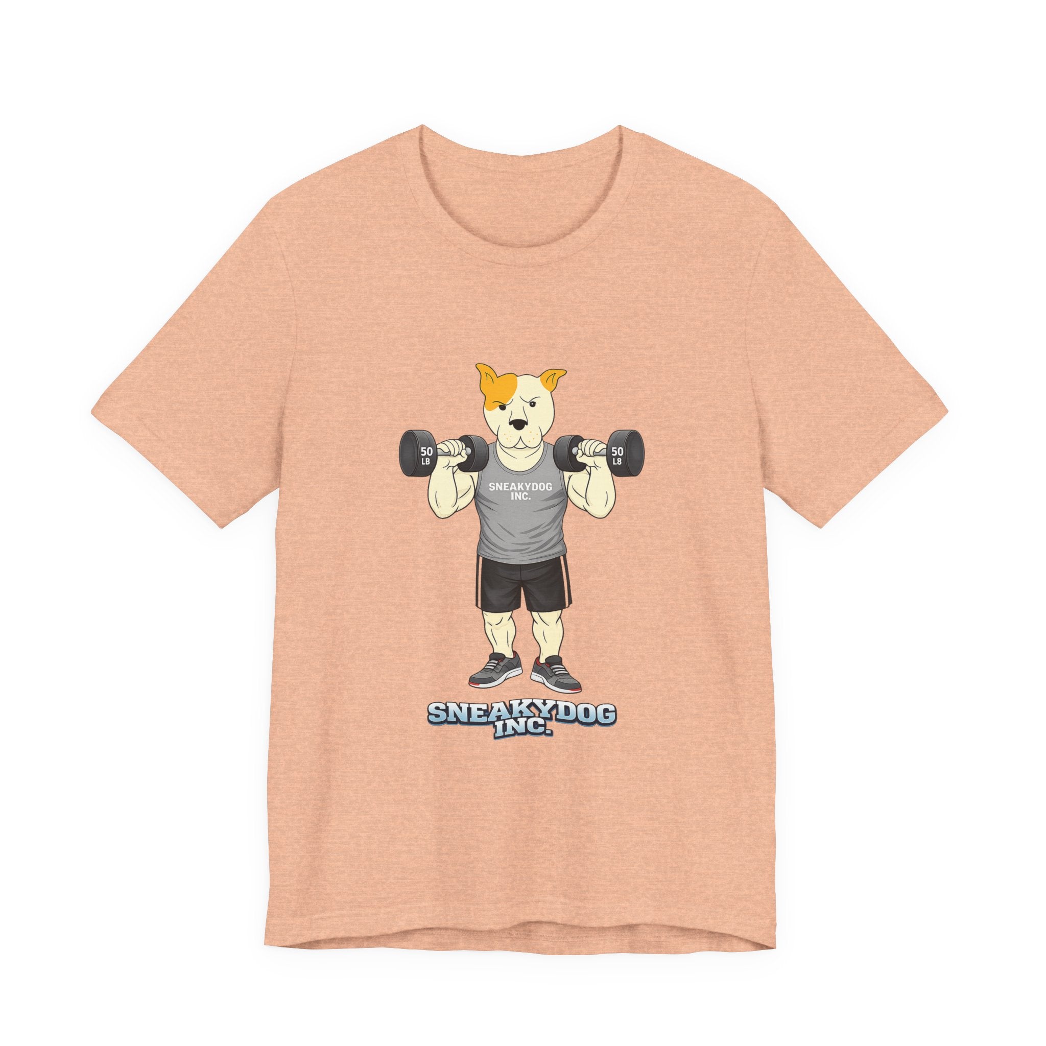 Sneakydog Inc. Workout Grey Graphic — Vintage Short Sleeve T-Shirt