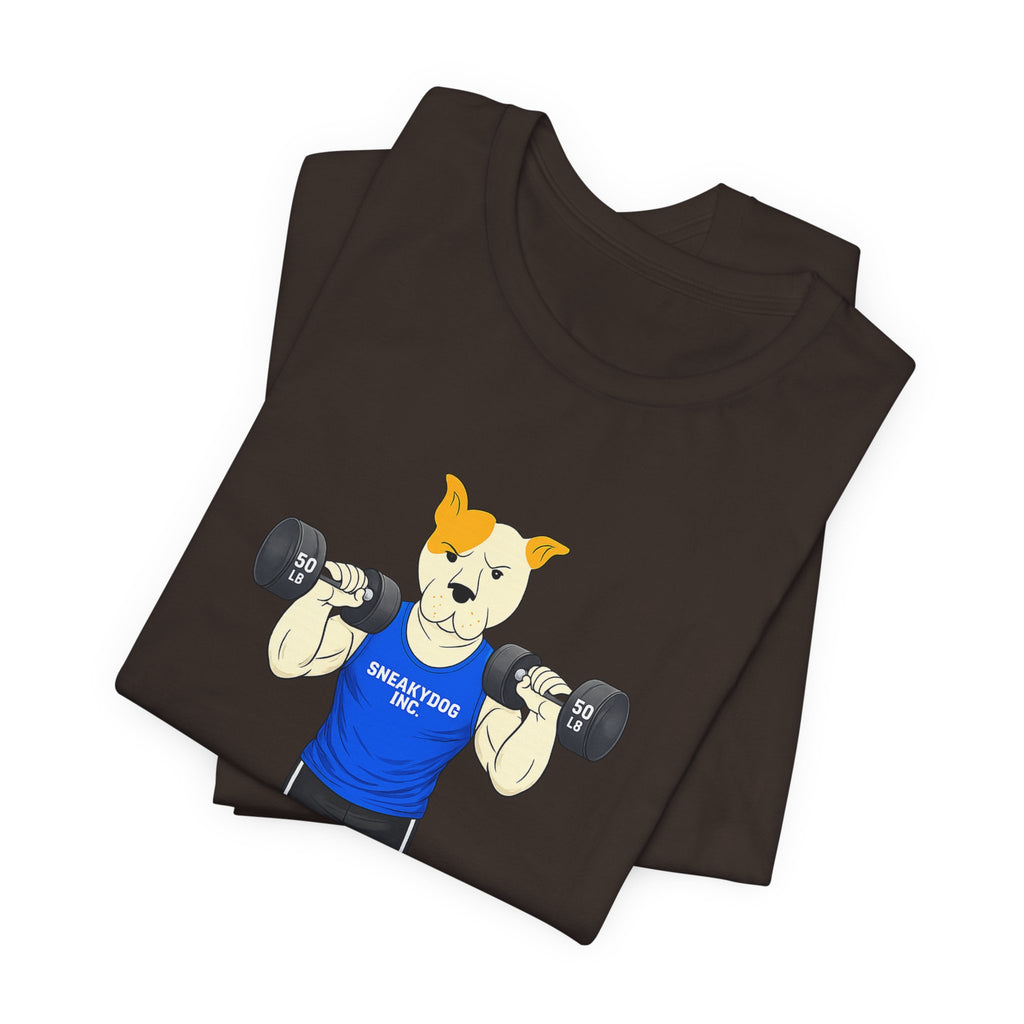 Sneakydog Inc. Workout Blue Graphic — Vintage Short Sleeve T-Shirt