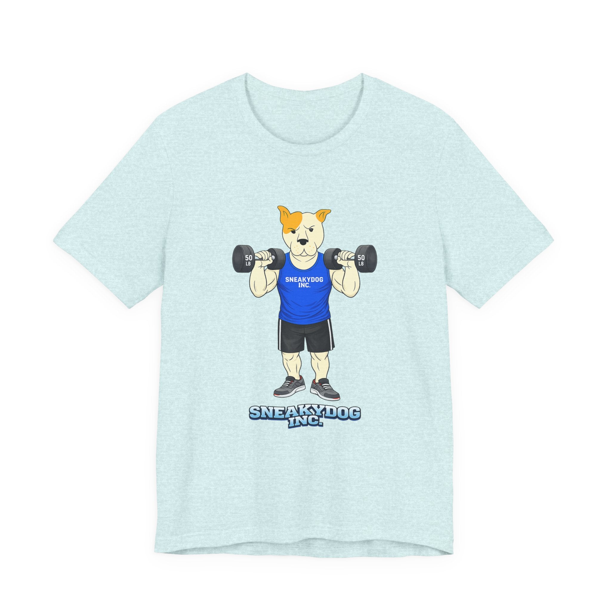 Sneakydog Inc. Workout Blue Graphic — Vintage Short Sleeve T-Shirt