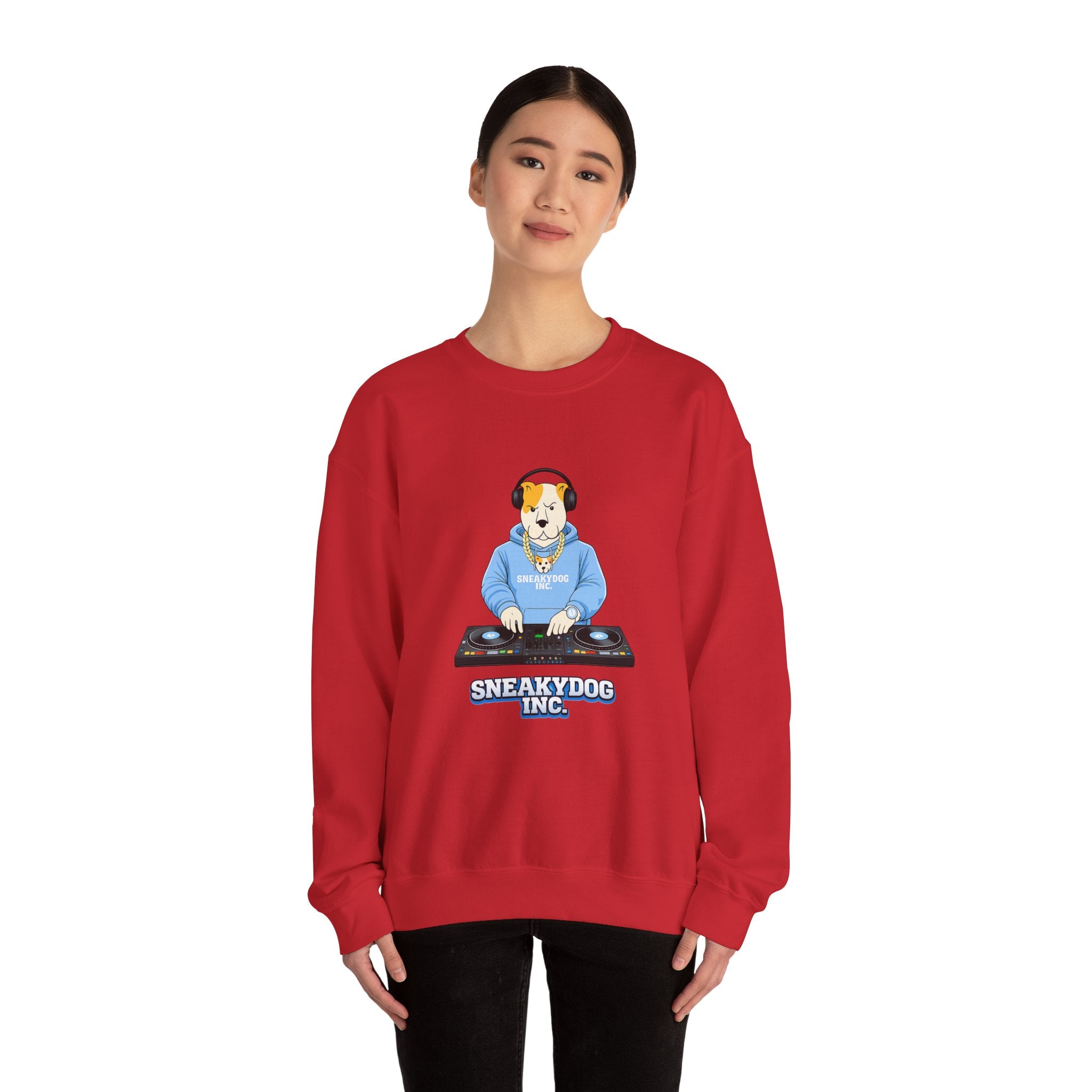 Sneakydog Inc. DJ Graphic Crewneck Sweatshirt – Vintage Graphic