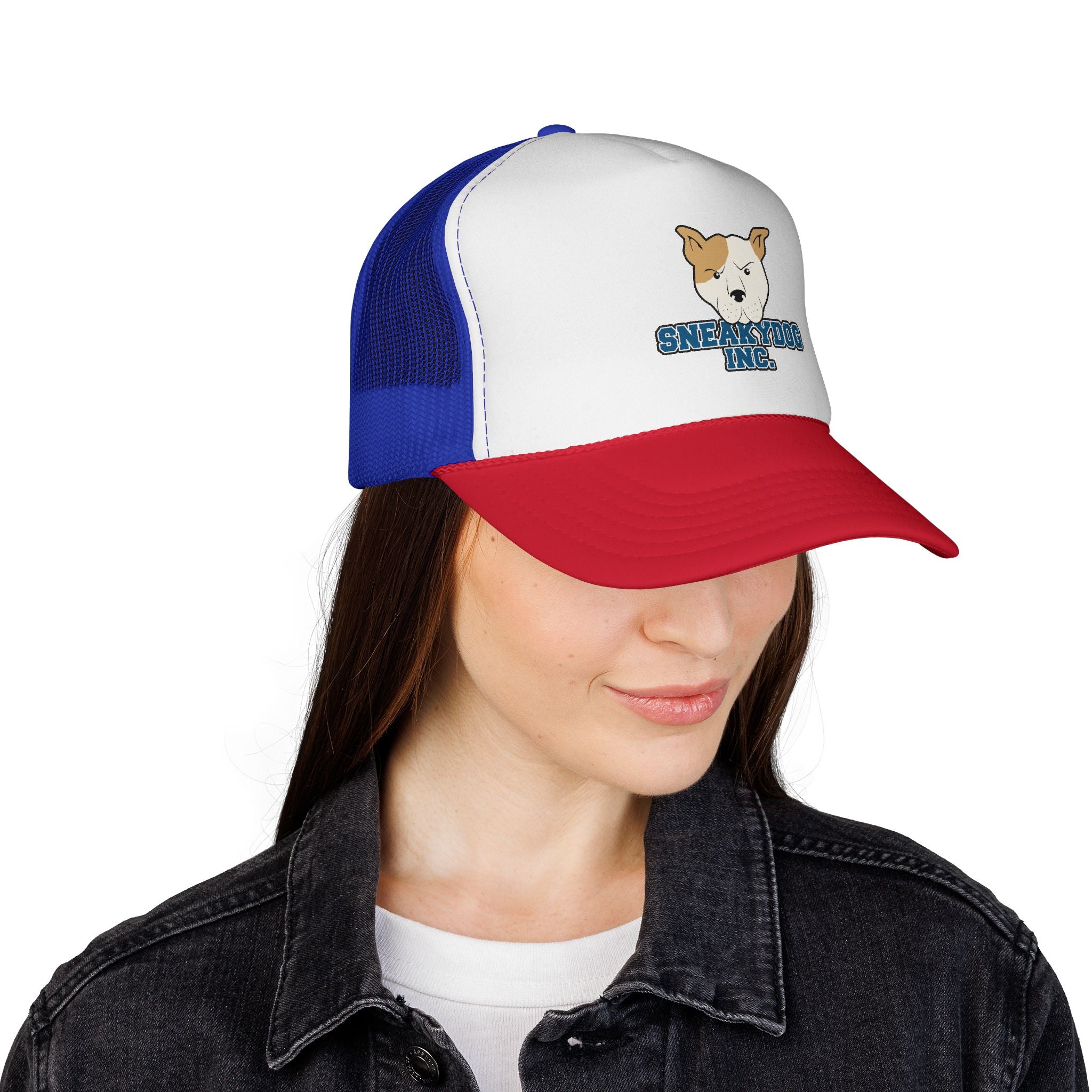Sneakydog Inc. Trucker Cap — Retro Mesh Hat with Sneakydog Logo