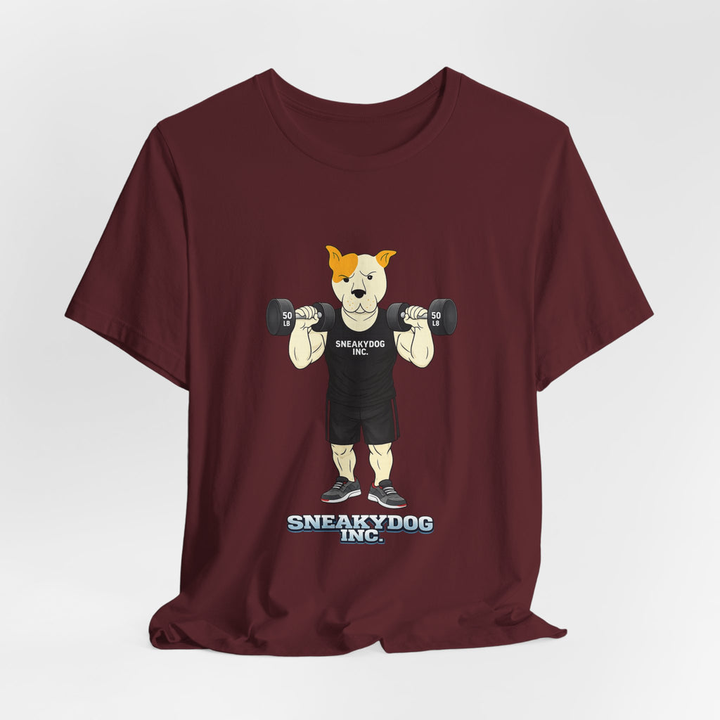 Sneakydog Inc. Workout Black Graphic — Vintage Short Sleeve T-Shirt