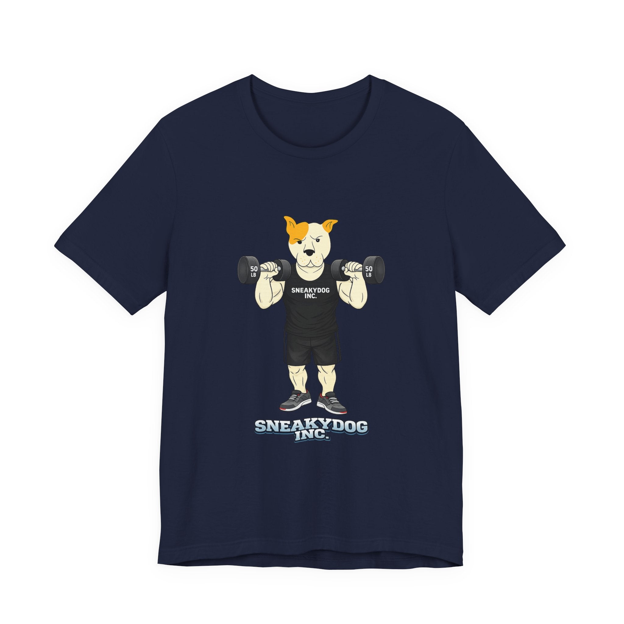 Sneakydog Inc. Workout Black Graphic — Vintage Short Sleeve T-Shirt