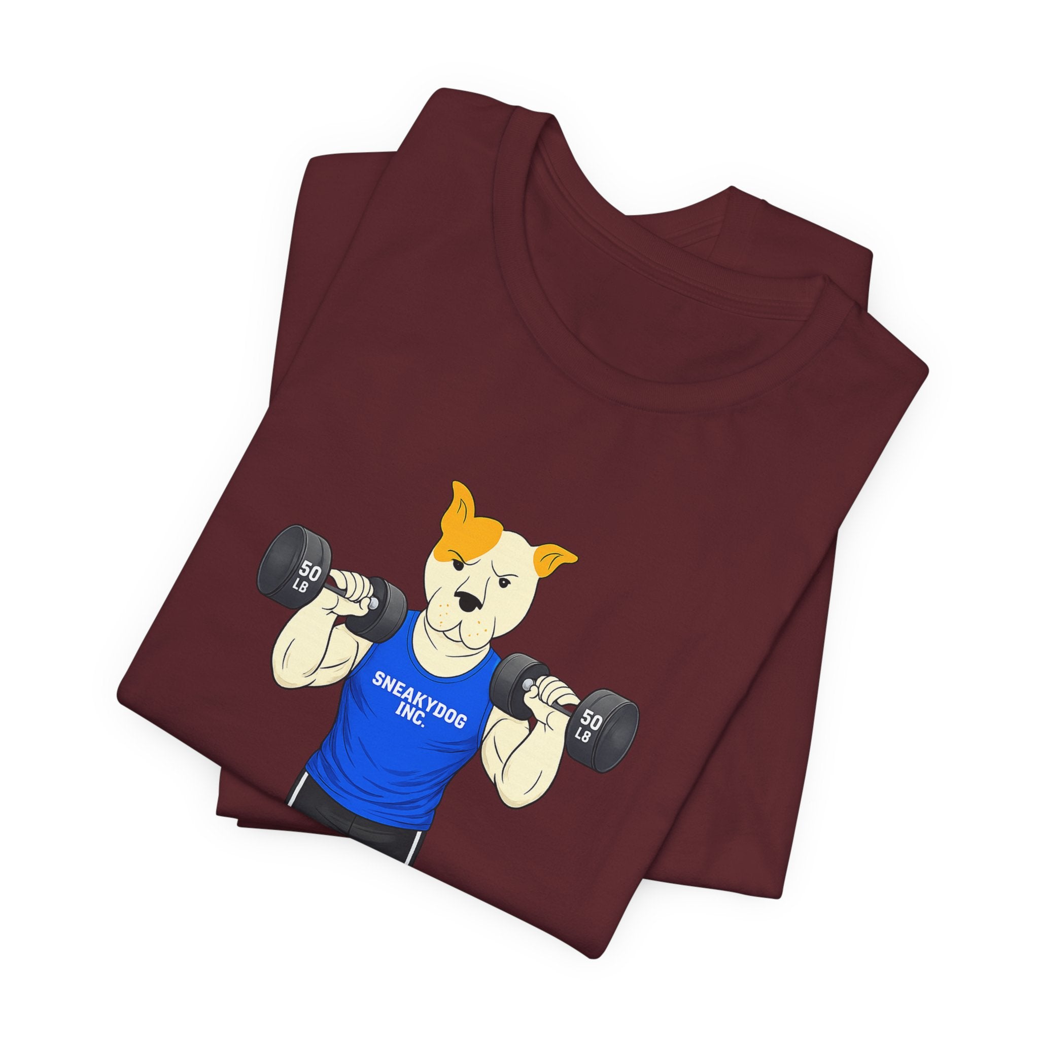 Sneakydog Inc. Workout Blue Graphic — Vintage Short Sleeve T-Shirt