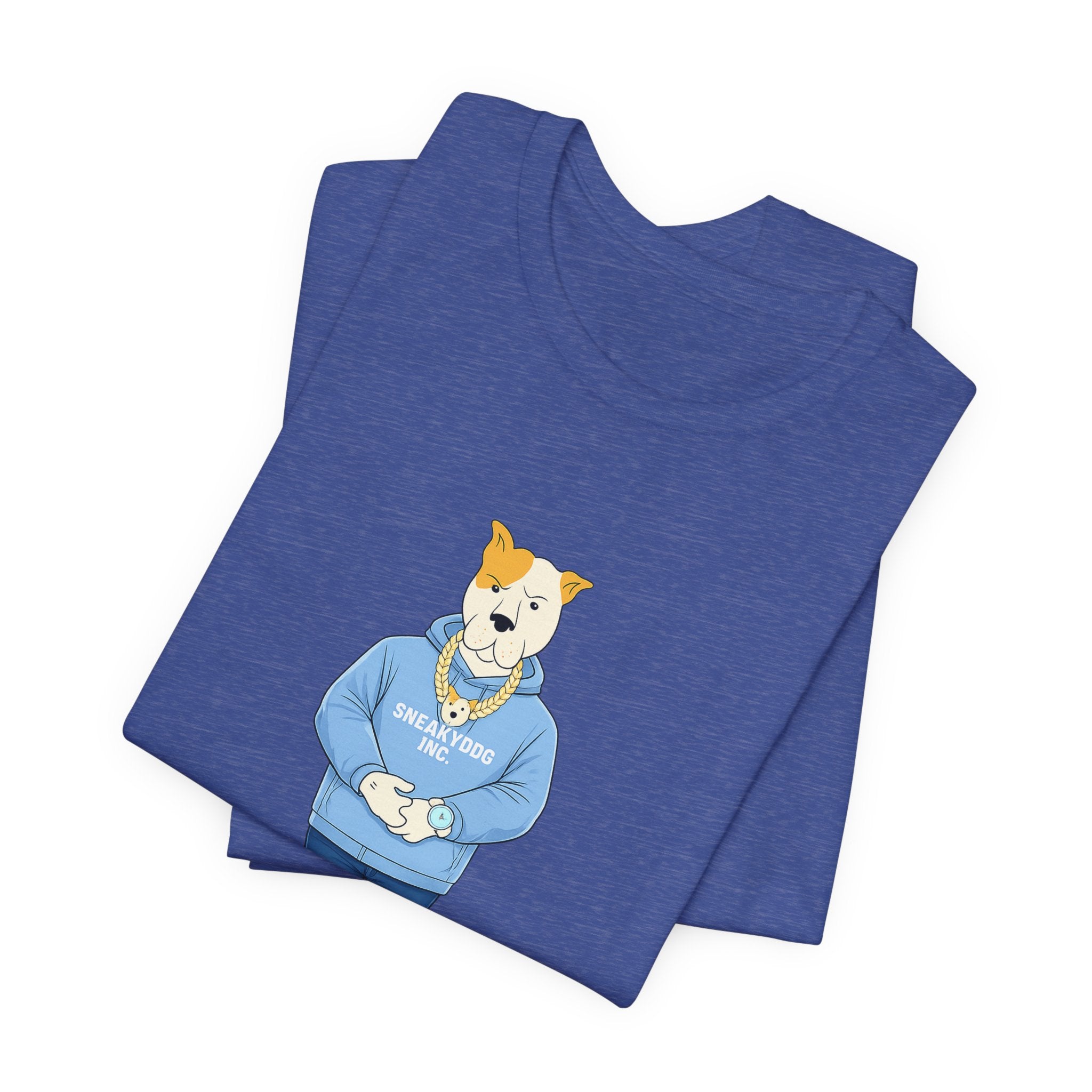 Sneakydog Inc. Carolina Blue Hoodie Graphic Tee — Vintage Short Sleeve T-Shirt