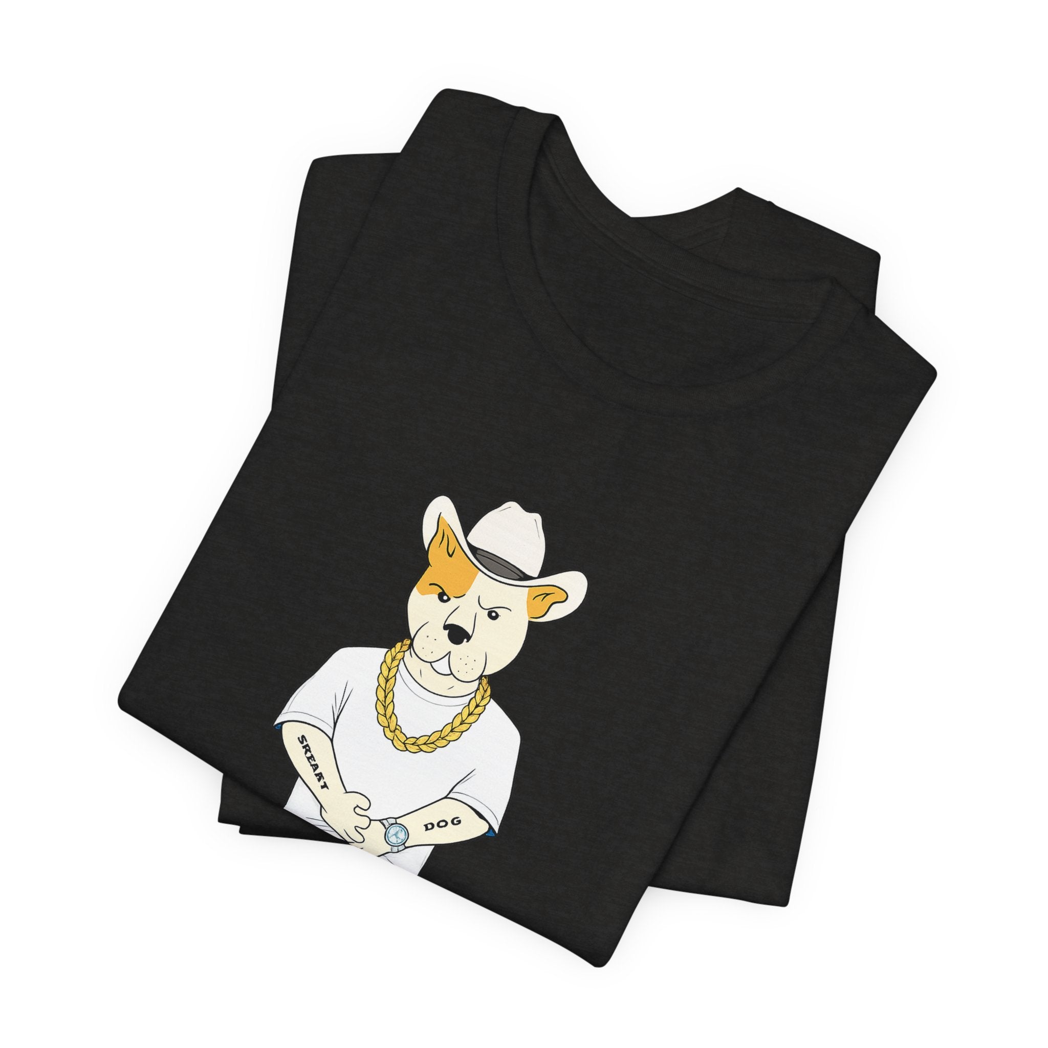 Sneakydog Inc. Cowboy White Graphic — Vintage Short Sleeve T-Shirt