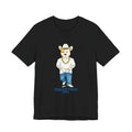 Sneakydog Inc. Cowboy White Graphic — Vintage Short Sleeve T-Shirt