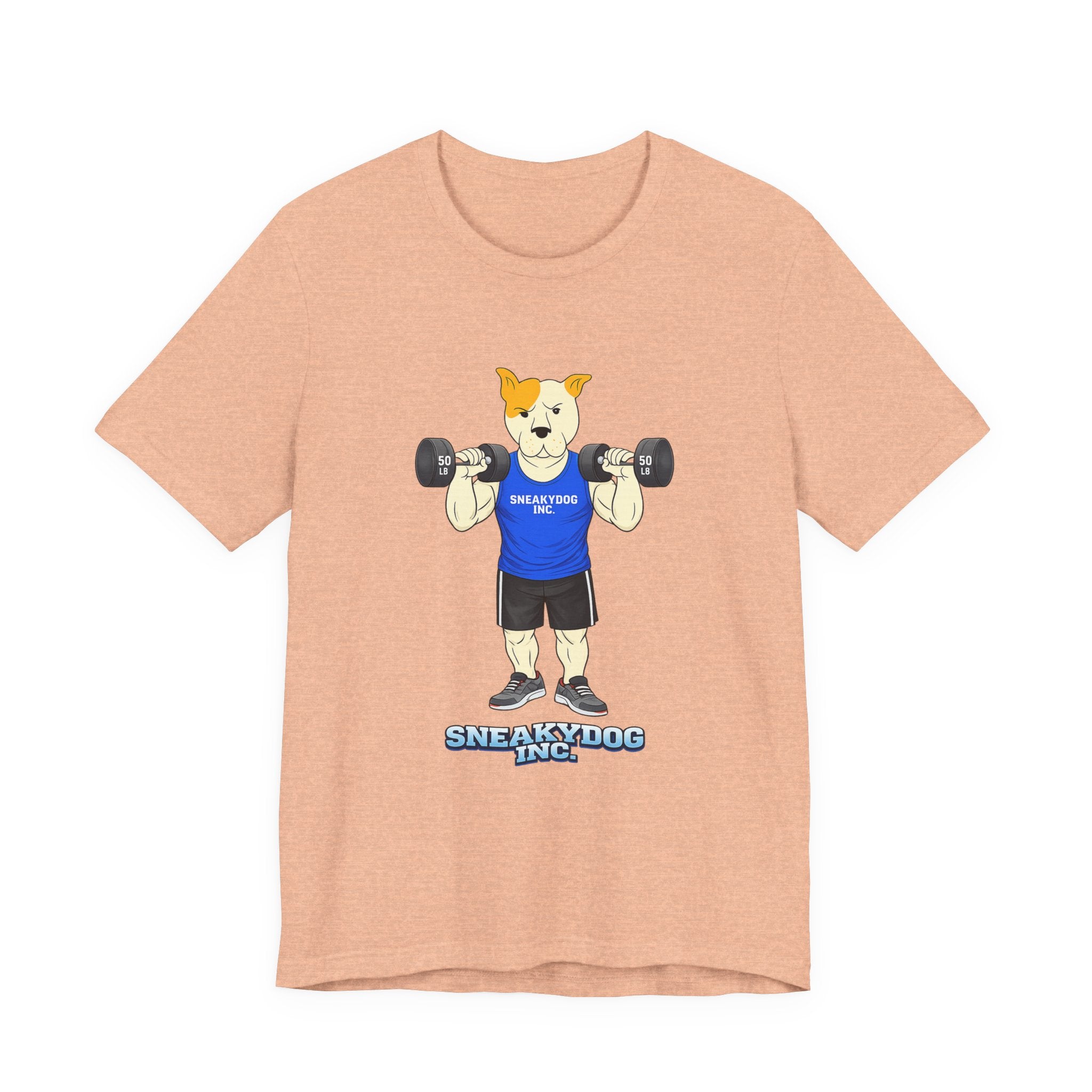Sneakydog Inc. Workout Blue Graphic — Vintage Short Sleeve T-Shirt