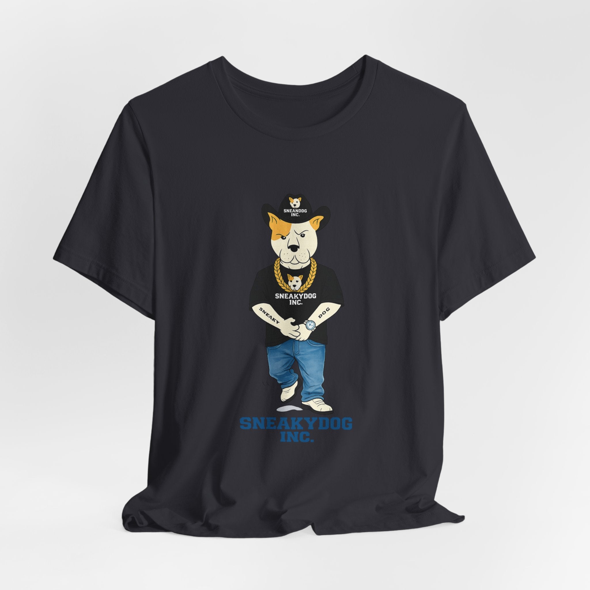 Sneakydog Inc. Cowboy Black Graphic — Vintage Short Sleeve T-Shirt