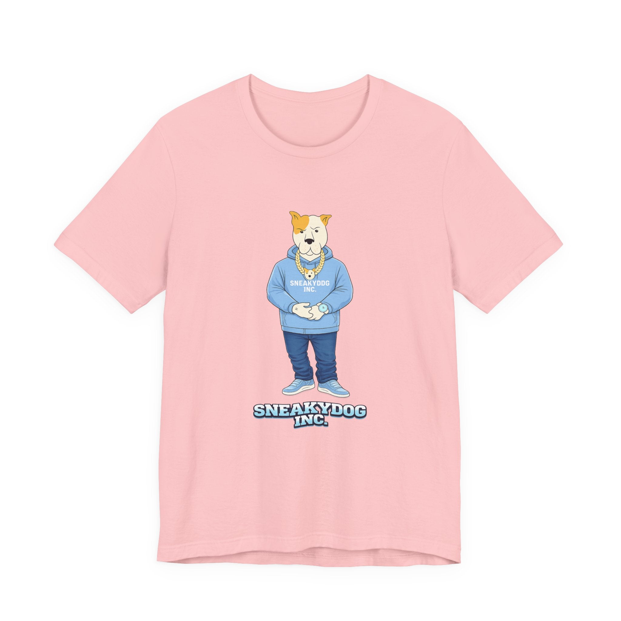 Sneakydog Inc. Carolina Blue Hoodie Graphic Tee — Vintage Short Sleeve T-Shirt