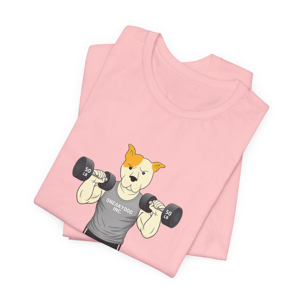 Sneakydog Inc. Workout Grey Graphic — Vintage Short Sleeve T-Shirt
