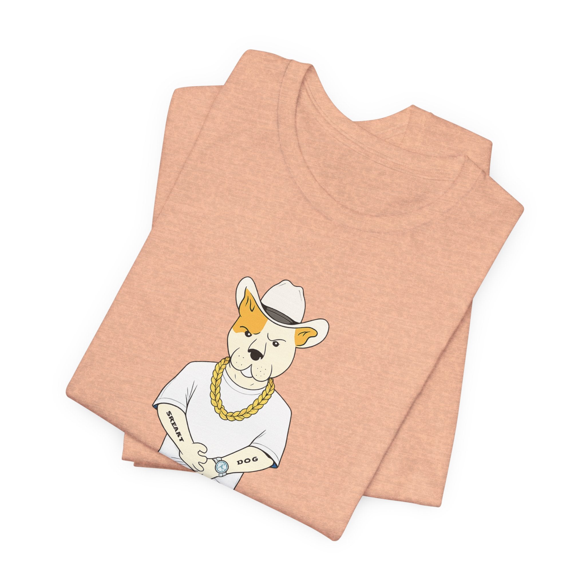 Sneakydog Inc. Cowboy White Graphic — Vintage Short Sleeve T-Shirt
