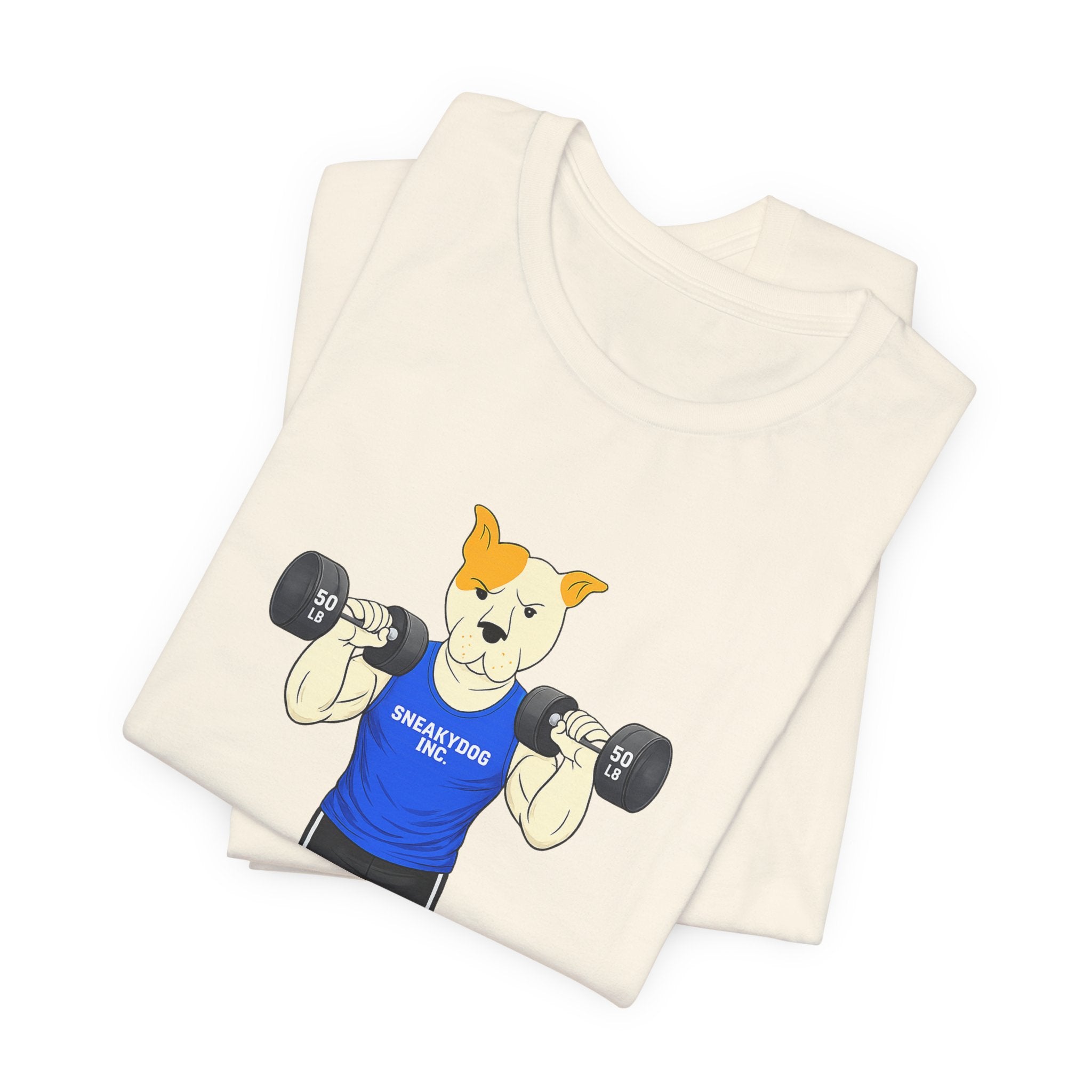 Sneakydog Inc. Workout Blue Graphic — Vintage Short Sleeve T-Shirt