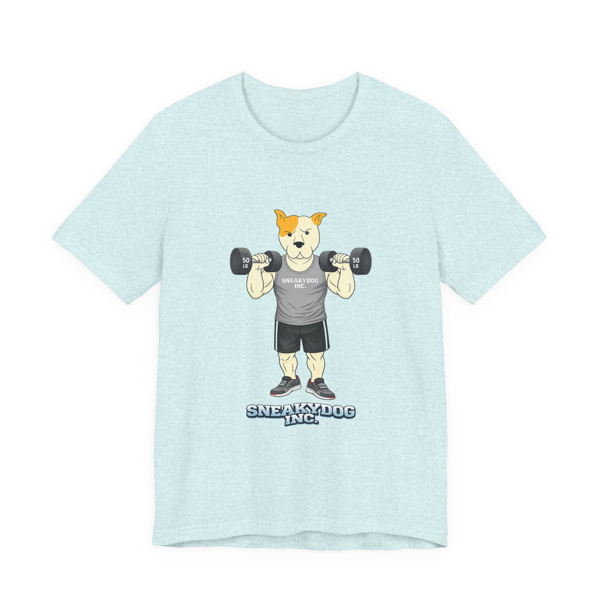 Sneakydog Inc. Workout Grey Graphic — Vintage Short Sleeve T-Shirt