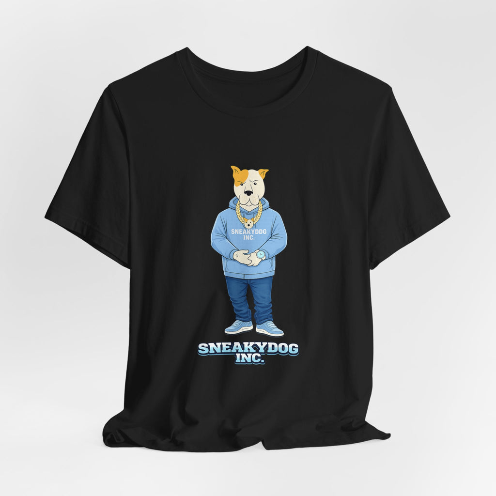 Sneakydog Inc. Carolina Blue Hoodie Graphic Tee — Vintage Short Sleeve T-Shirt