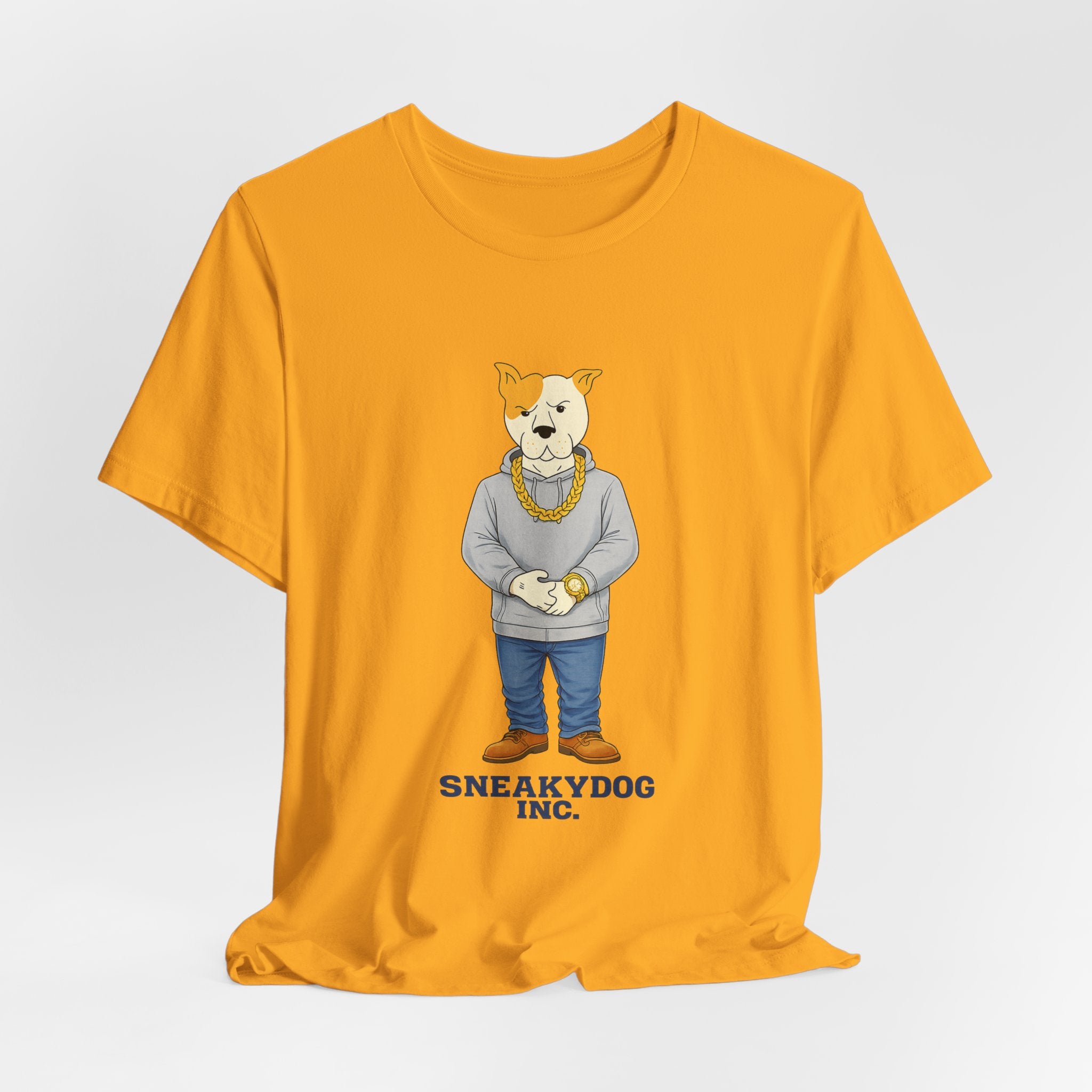 Sneakydog Inc. Grey Hoodie — Vintage Short Sleeve T-Shirt