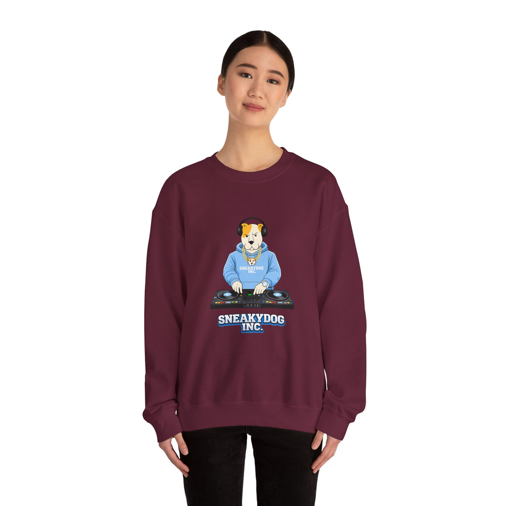 Sneakydog Inc. DJ Graphic Crewneck Sweatshirt – Vintage Graphic