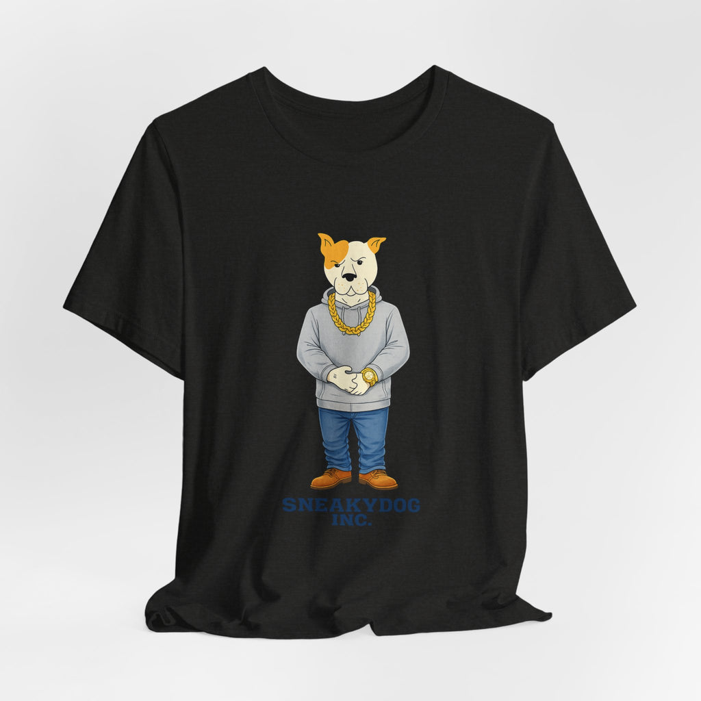 Sneakydog Inc. Grey Hoodie — Vintage Short Sleeve T-Shirt