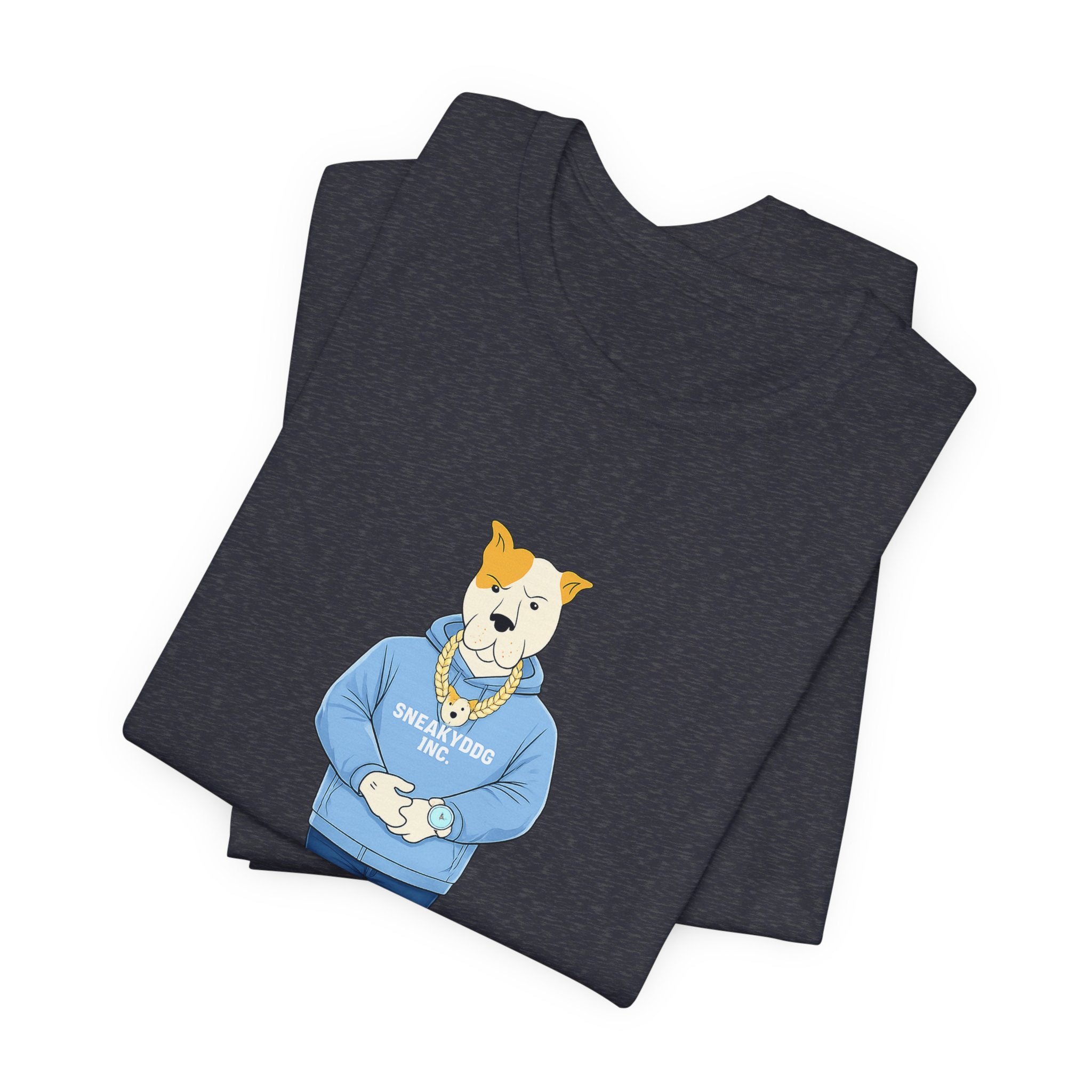 Sneakydog Inc. Carolina Blue Hoodie Graphic Tee — Vintage Short Sleeve T-Shirt