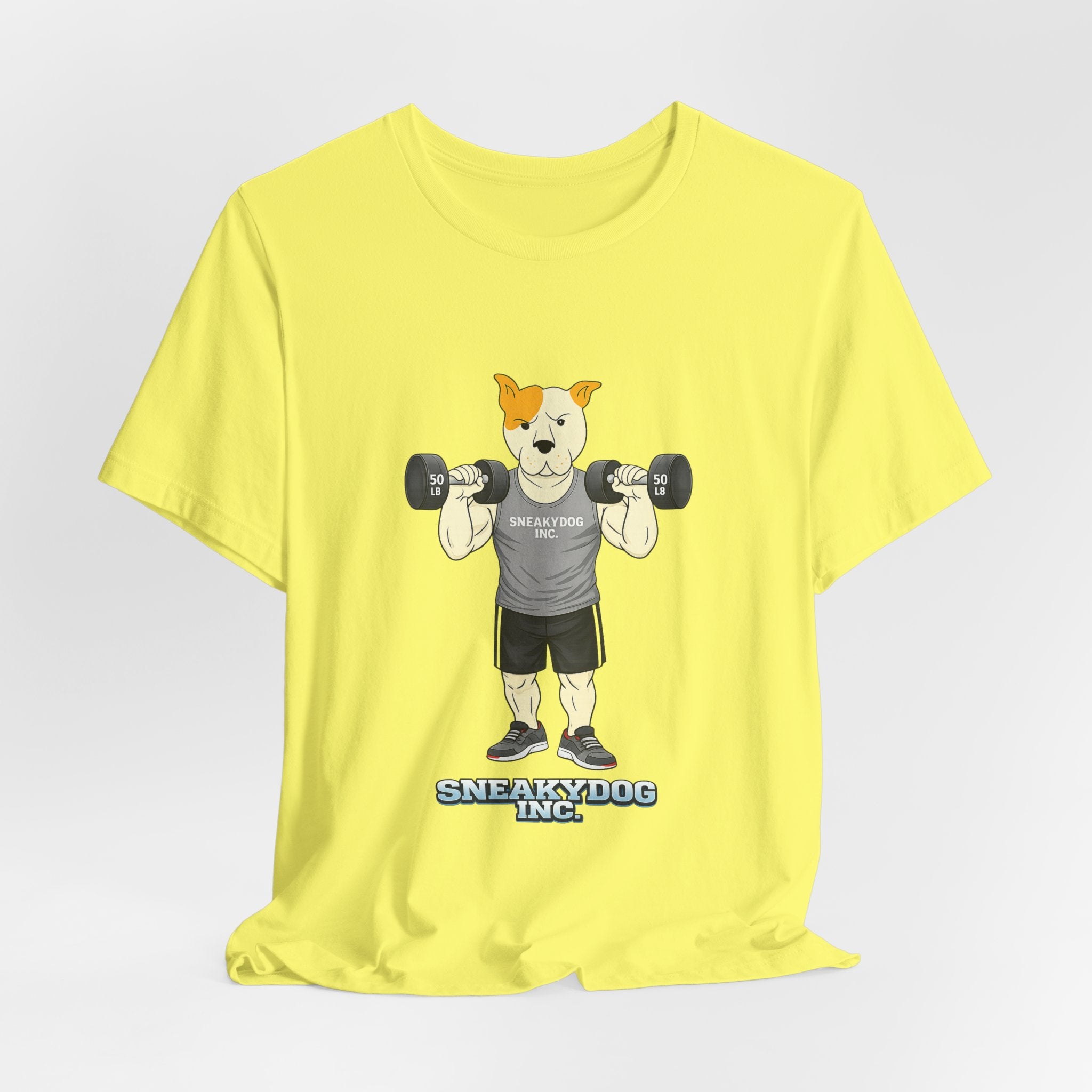 Sneakydog Inc. Workout Grey Graphic — Vintage Short Sleeve T-Shirt