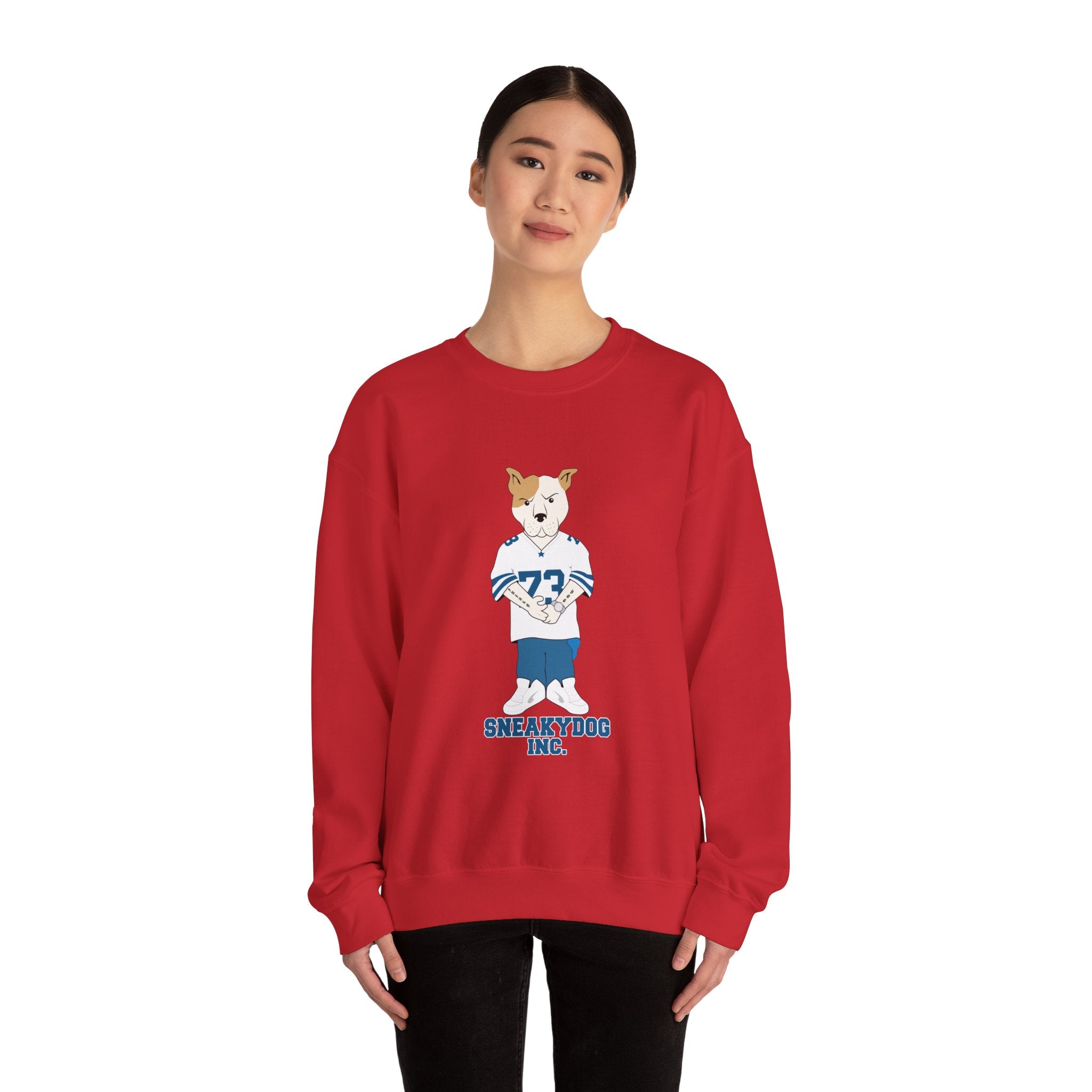 Sneakydog Inc. Football Jersey Crewneck Sweatshirt – Vintage Graphic