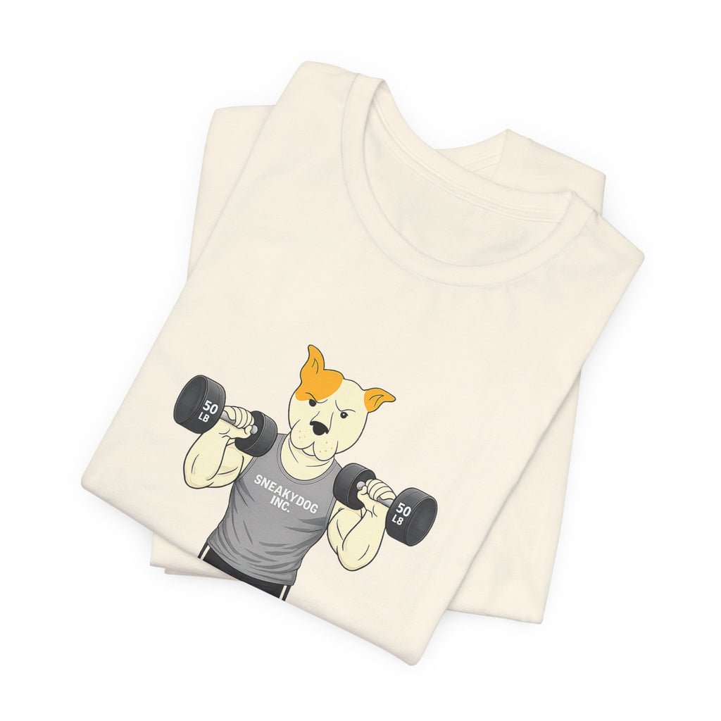 Sneakydog Inc. Workout Grey Graphic — Vintage Short Sleeve T-Shirt