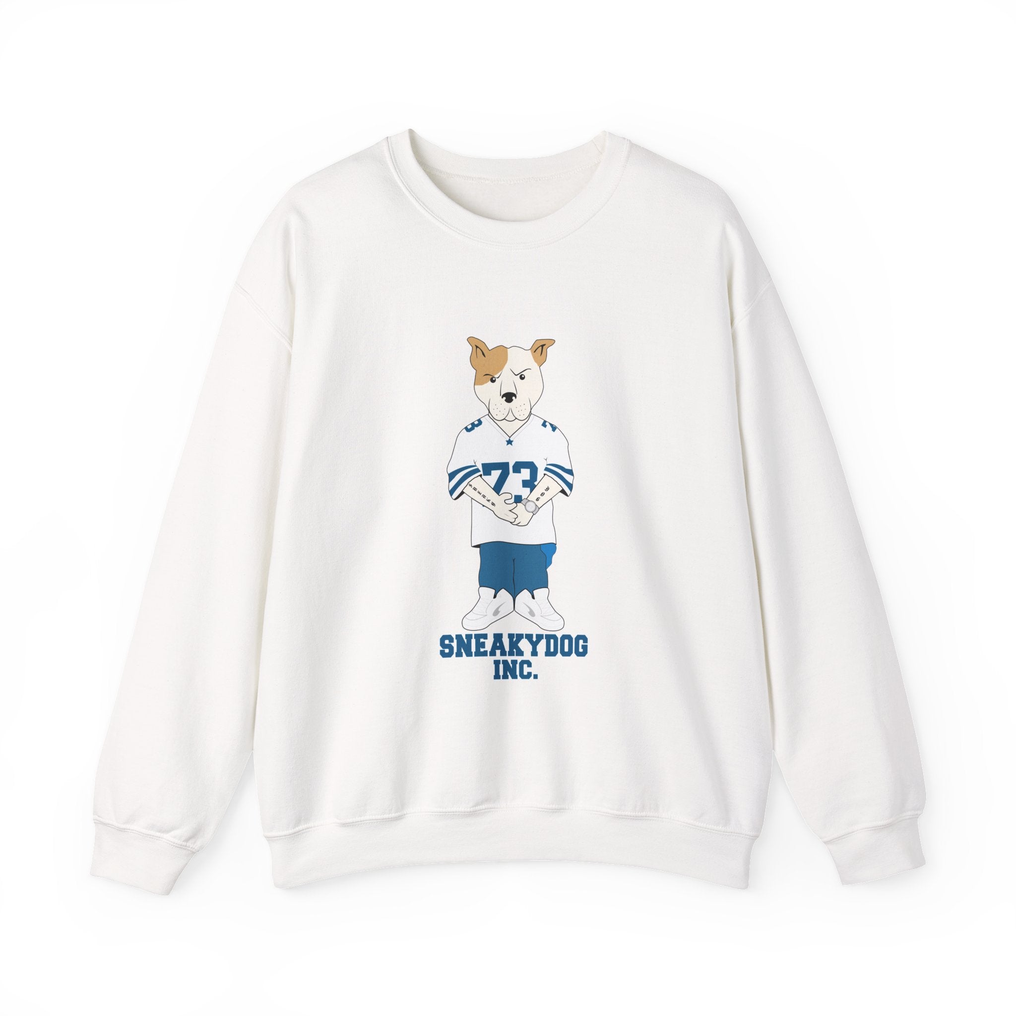 Sneakydog Inc. Football Jersey Crewneck Sweatshirt – Vintage Graphic