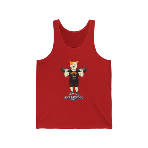Sneakydog Inc. "Strength Through Paws" Black GT365 Workout Graphic Tank