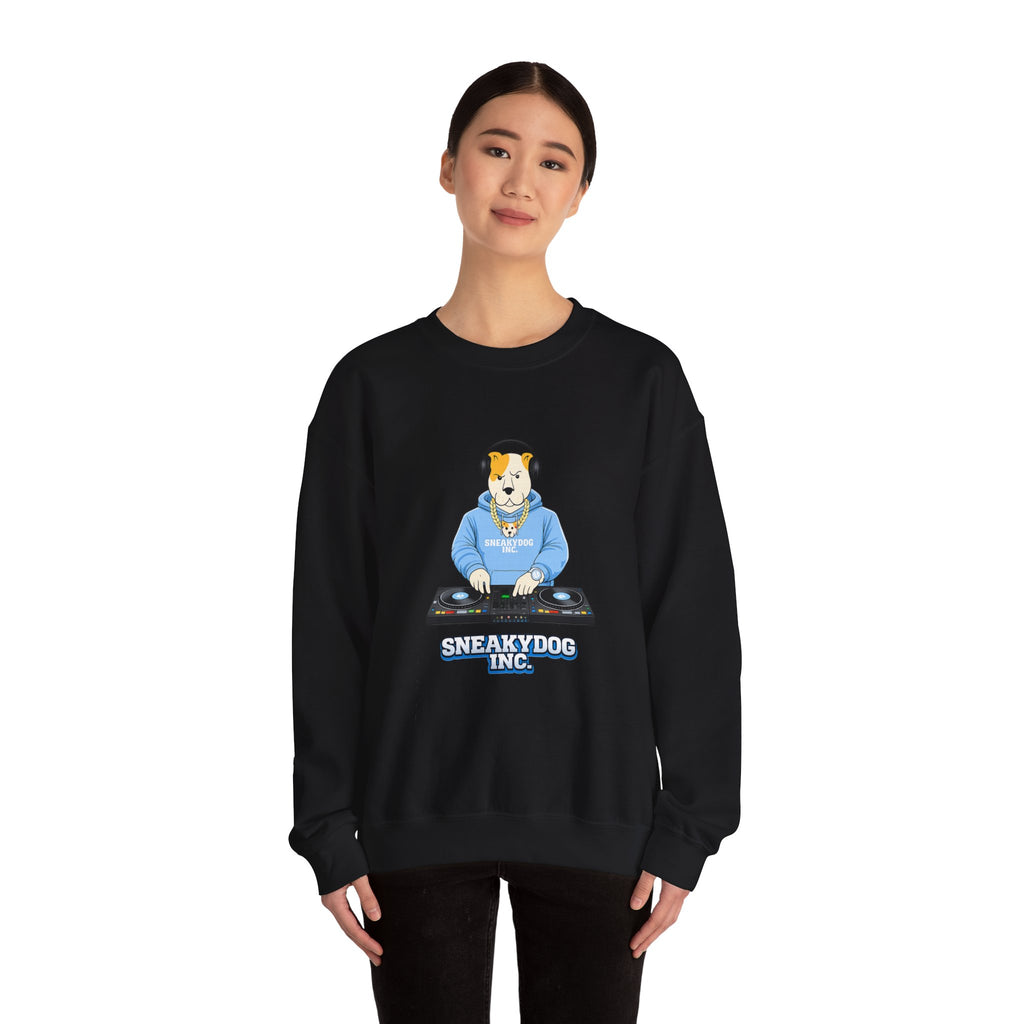Sneakydog Inc. DJ Graphic Crewneck Sweatshirt – Vintage Graphic