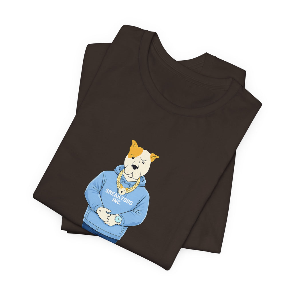 Sneakydog Inc. Carolina Blue Hoodie Graphic Tee — Vintage Short Sleeve T-Shirt