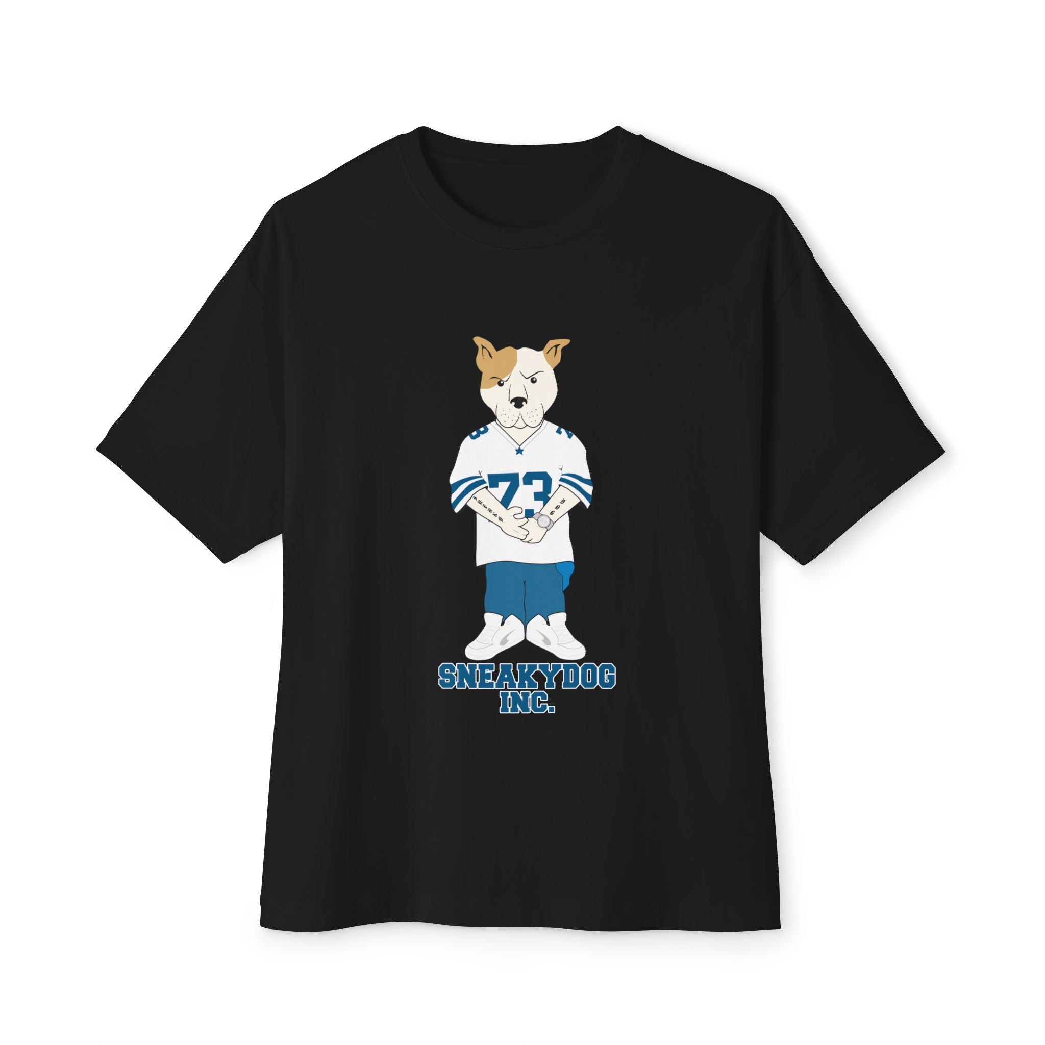 Sneakydog Inc. Football Jersey Graphic — Oversized Boxy Premium T-Shirt