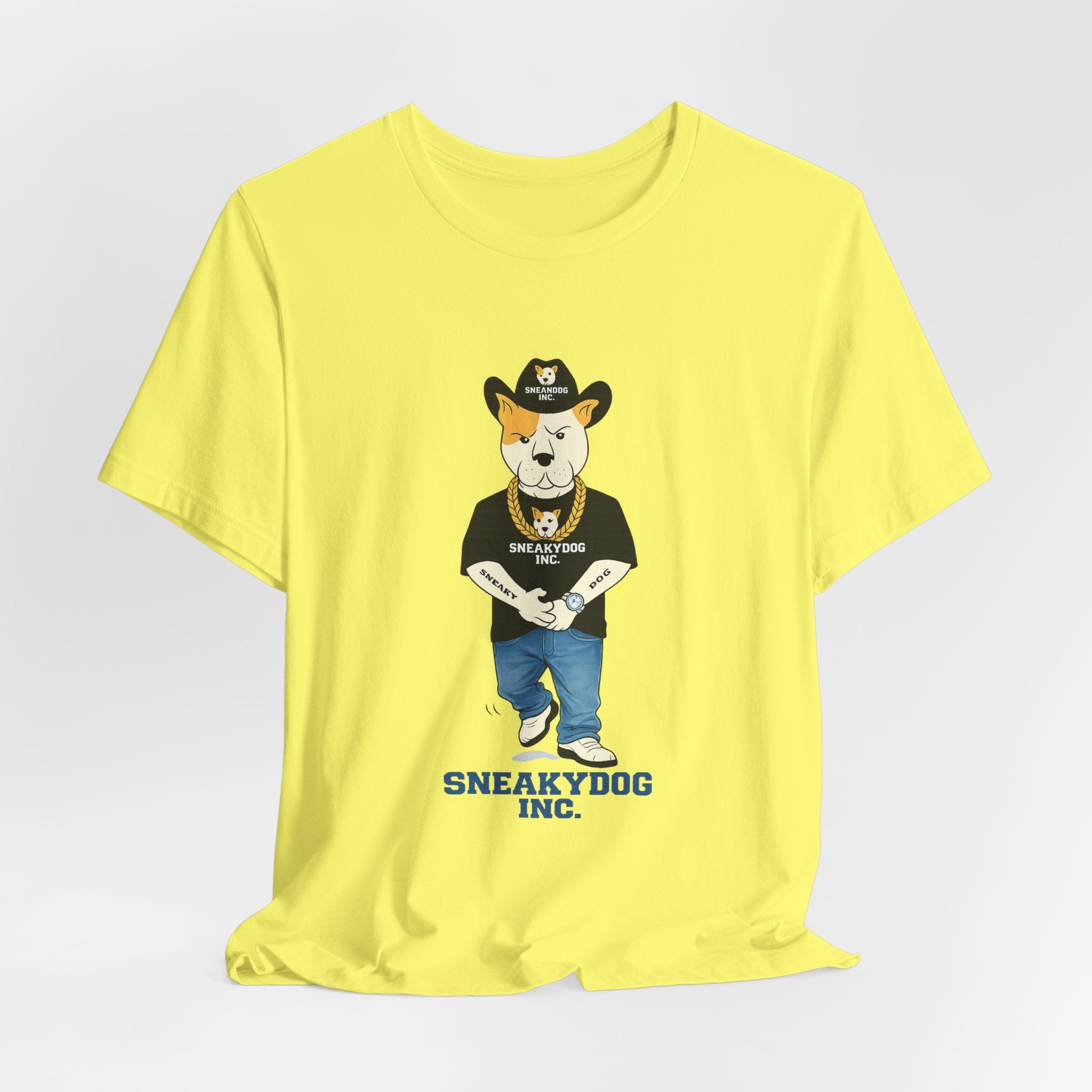 Sneakydog Inc. Cowboy Black Graphic — Vintage Short Sleeve T-Shirt