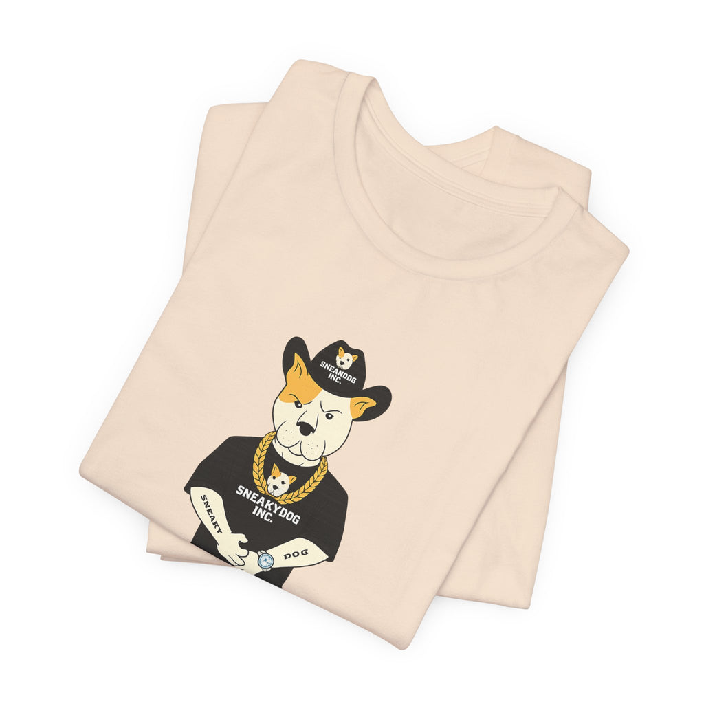 Sneakydog Inc. Cowboy Black Graphic — Vintage Short Sleeve T-Shirt