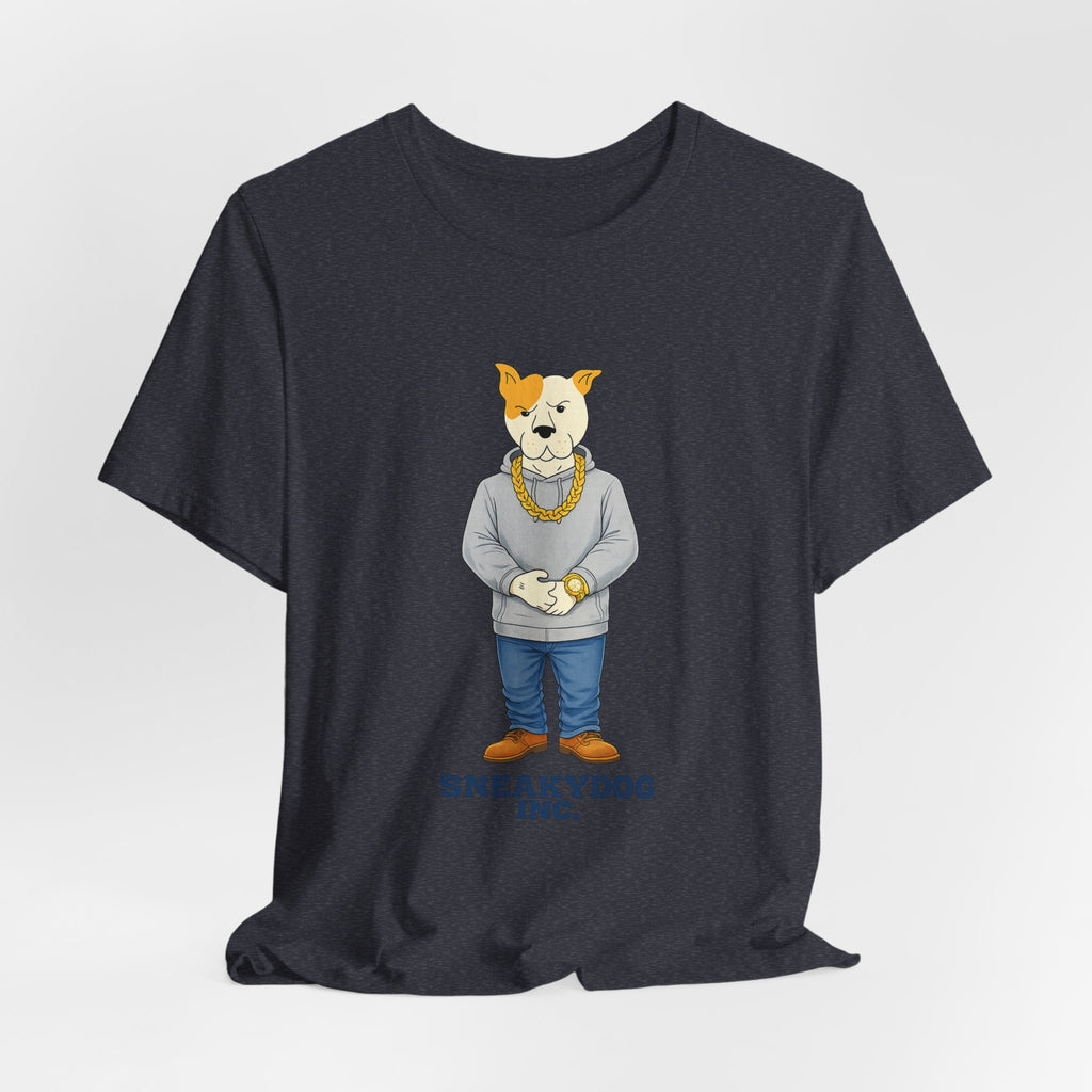 Sneakydog Inc. Grey Hoodie — Vintage Short Sleeve T-Shirt