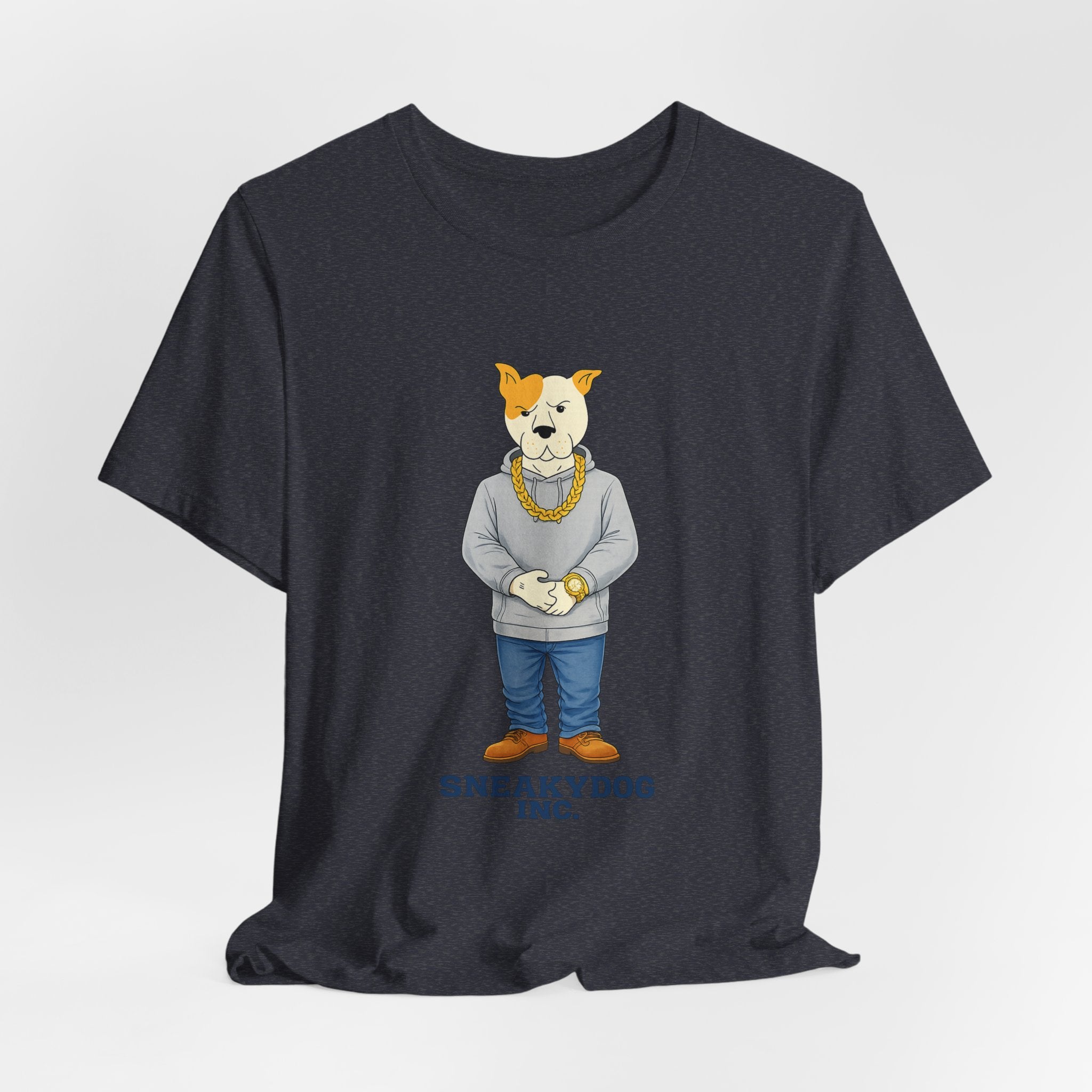 Sneakydog Inc. Grey Hoodie — Vintage Short Sleeve T-Shirt
