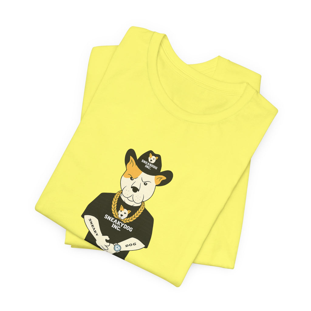 Sneakydog Inc. Cowboy Black Graphic — Vintage Short Sleeve T-Shirt
