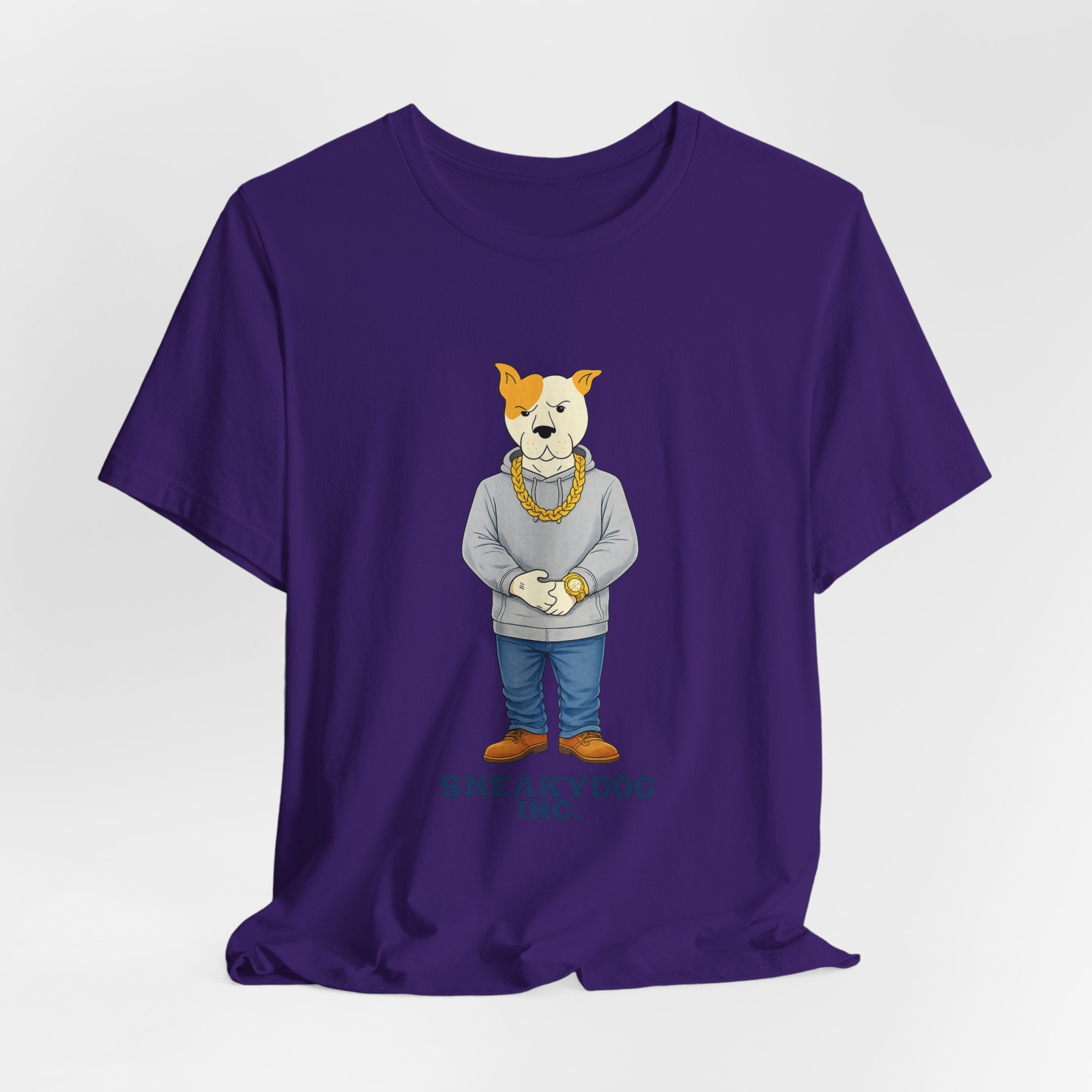 Sneakydog Inc. Grey Hoodie — Vintage Short Sleeve T-Shirt