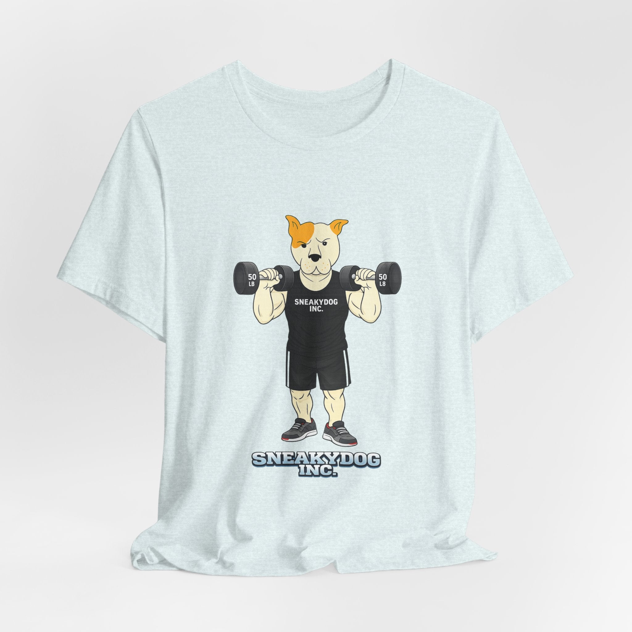 Sneakydog Inc. Workout Black Graphic — Vintage Short Sleeve T-Shirt